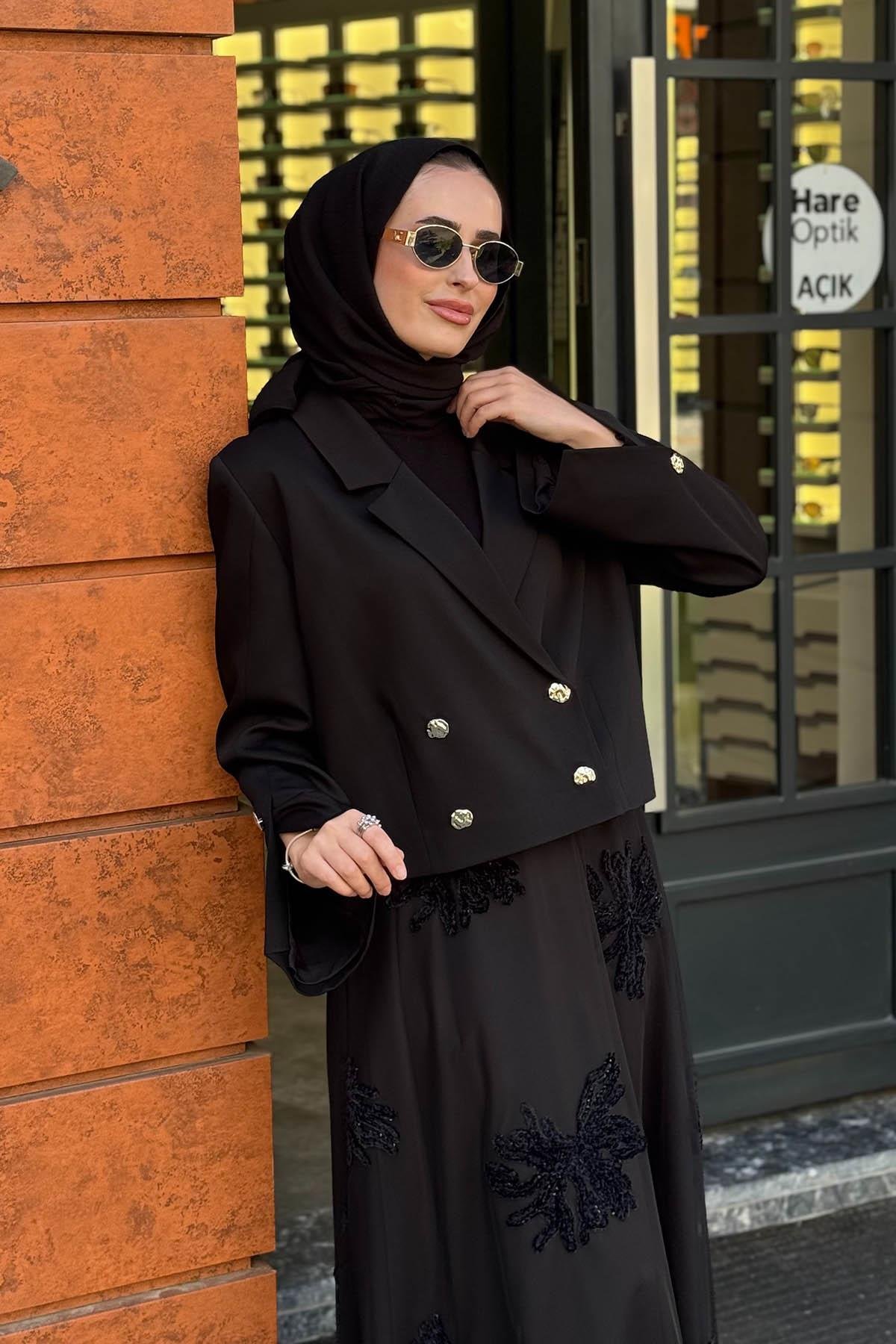 CLANDE Ceket 2502-4020 Siyah