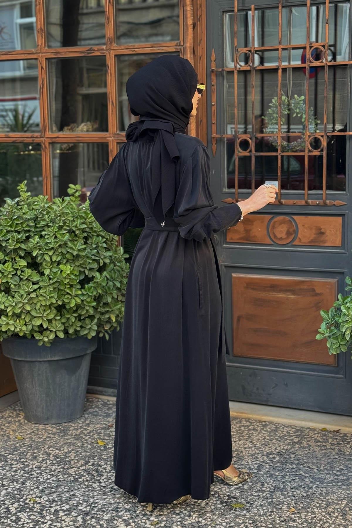 CLANDE Elbise 2502-5011 Siyah