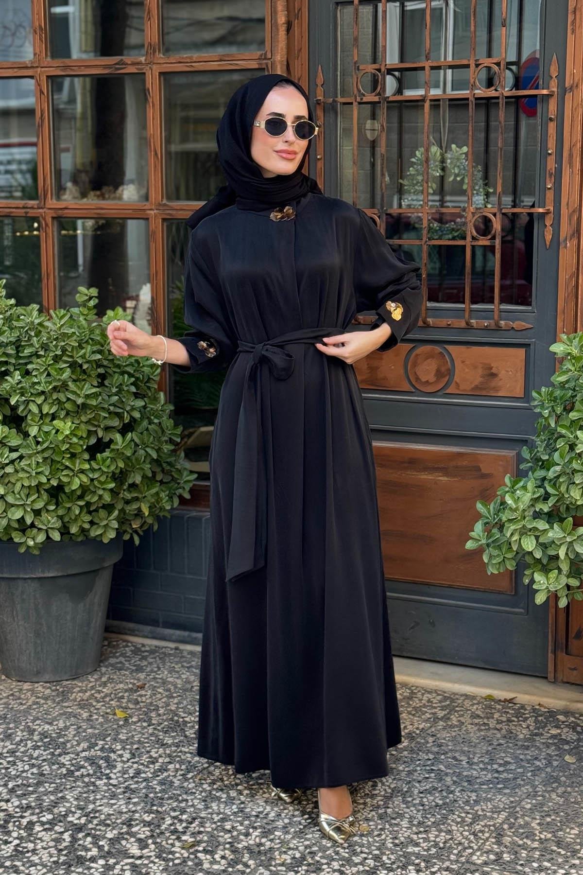 CLANDE Elbise 2502-5011 Siyah