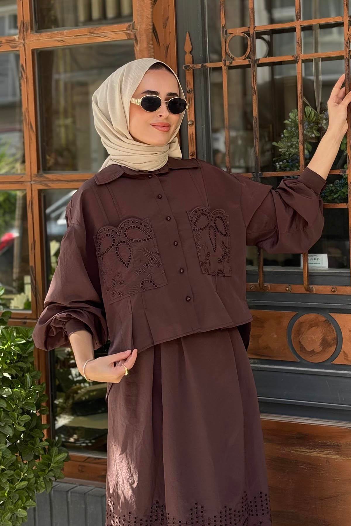 CLANDE Etekli Takım 2502-3021 Kahve