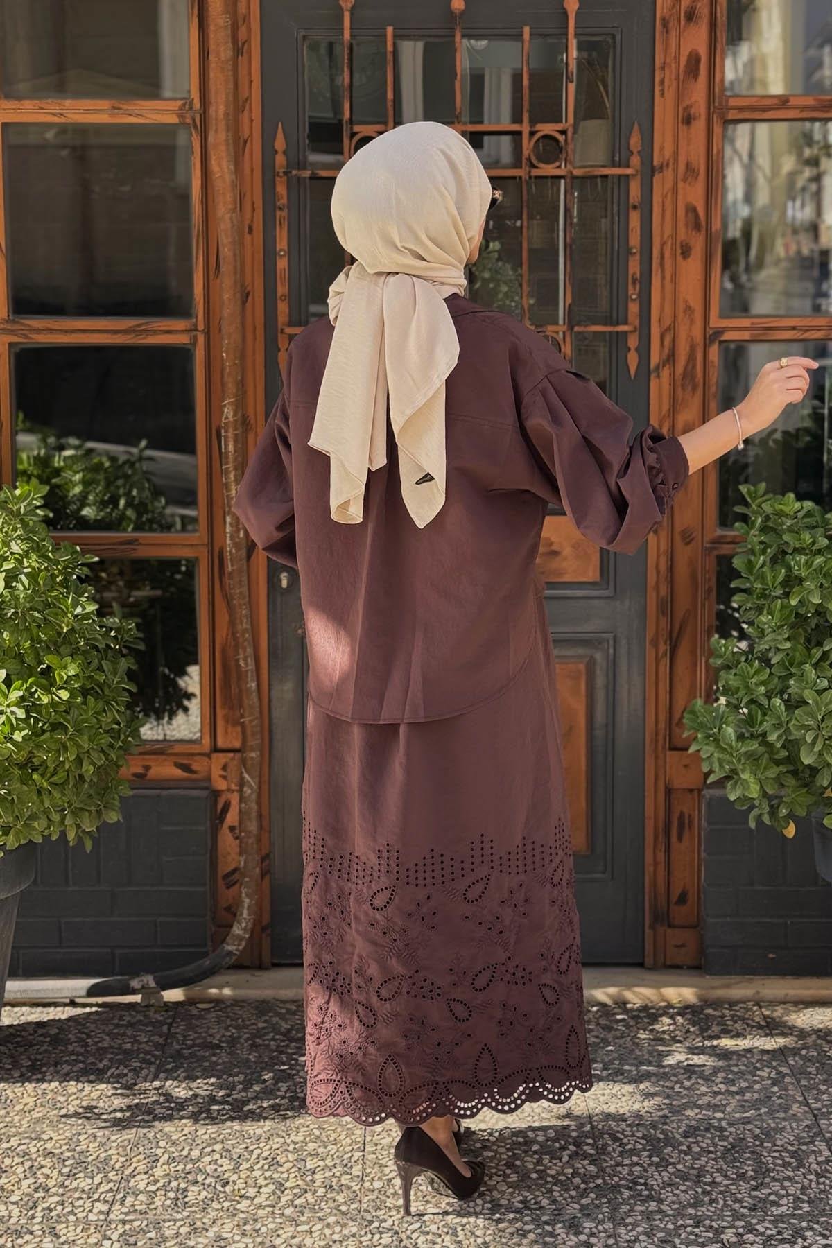 CLANDE Etekli Takım 2502-3021 Kahve