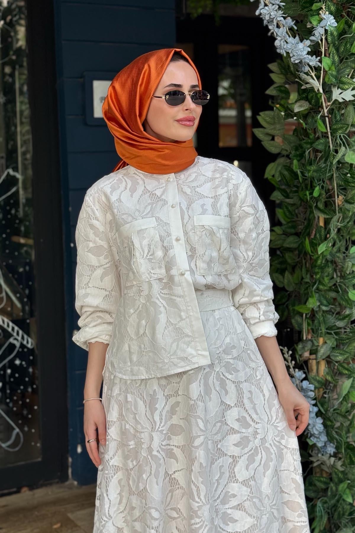 CLANDE Etekli Takım 2601-3042T Ekru