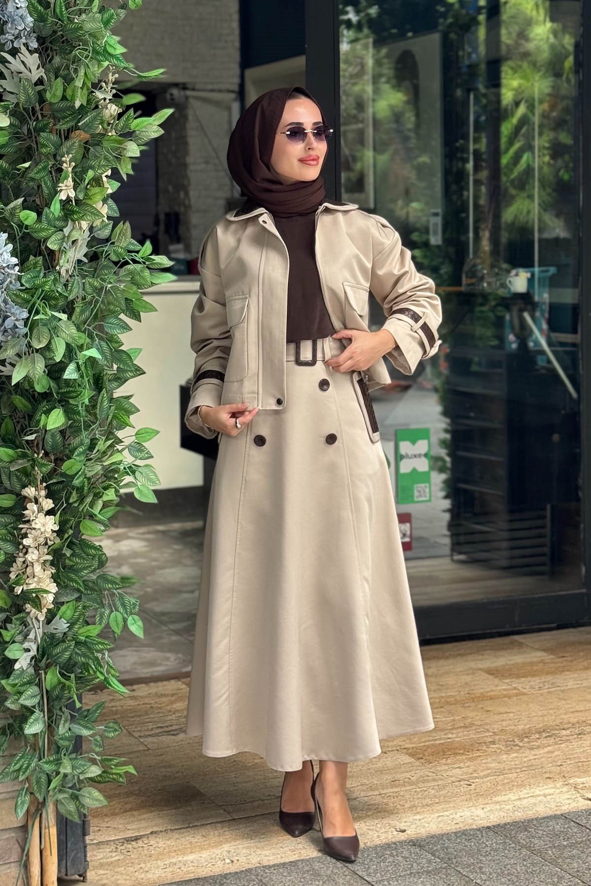 CLANDE Etekli Takım 2602-4021T Bej