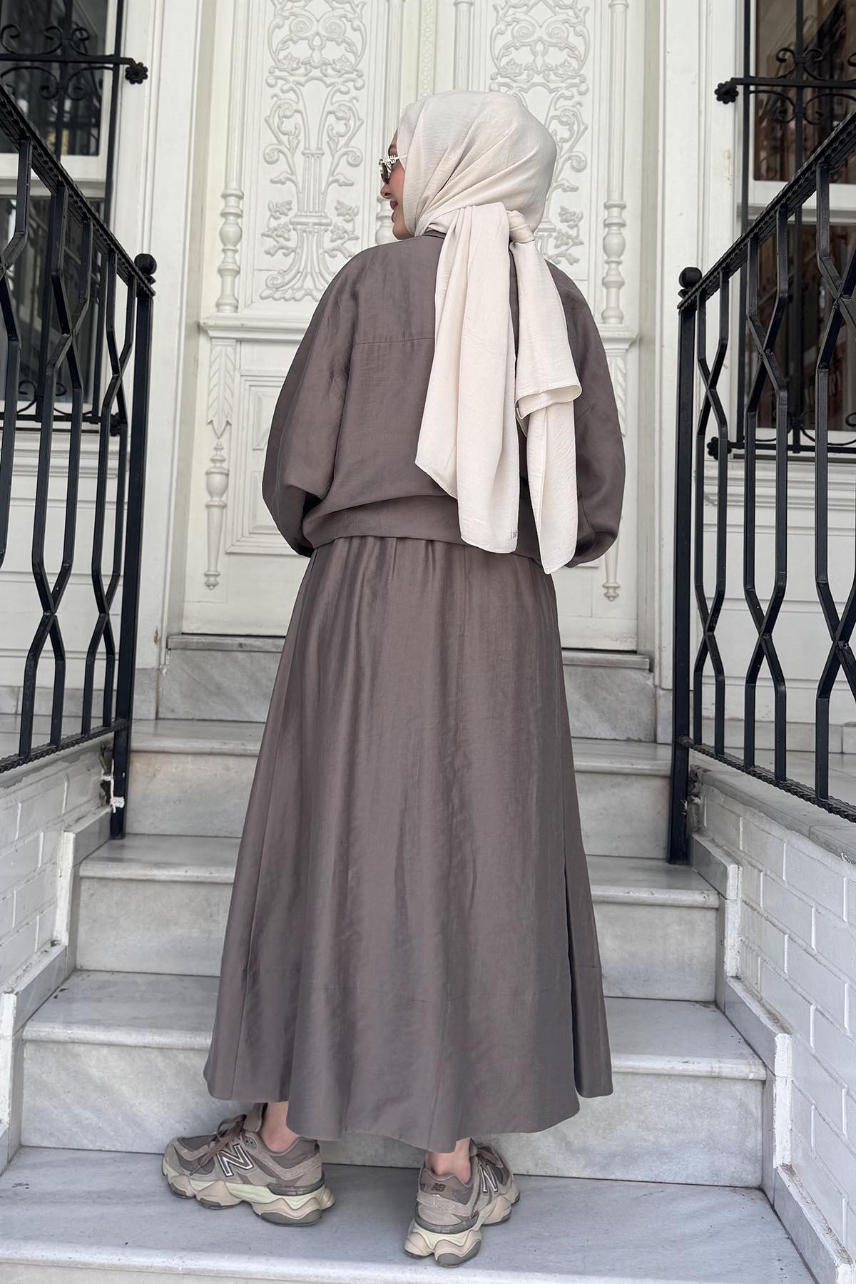 Cloche Etekli Takım CL25Y02CL376601 Kahverengi