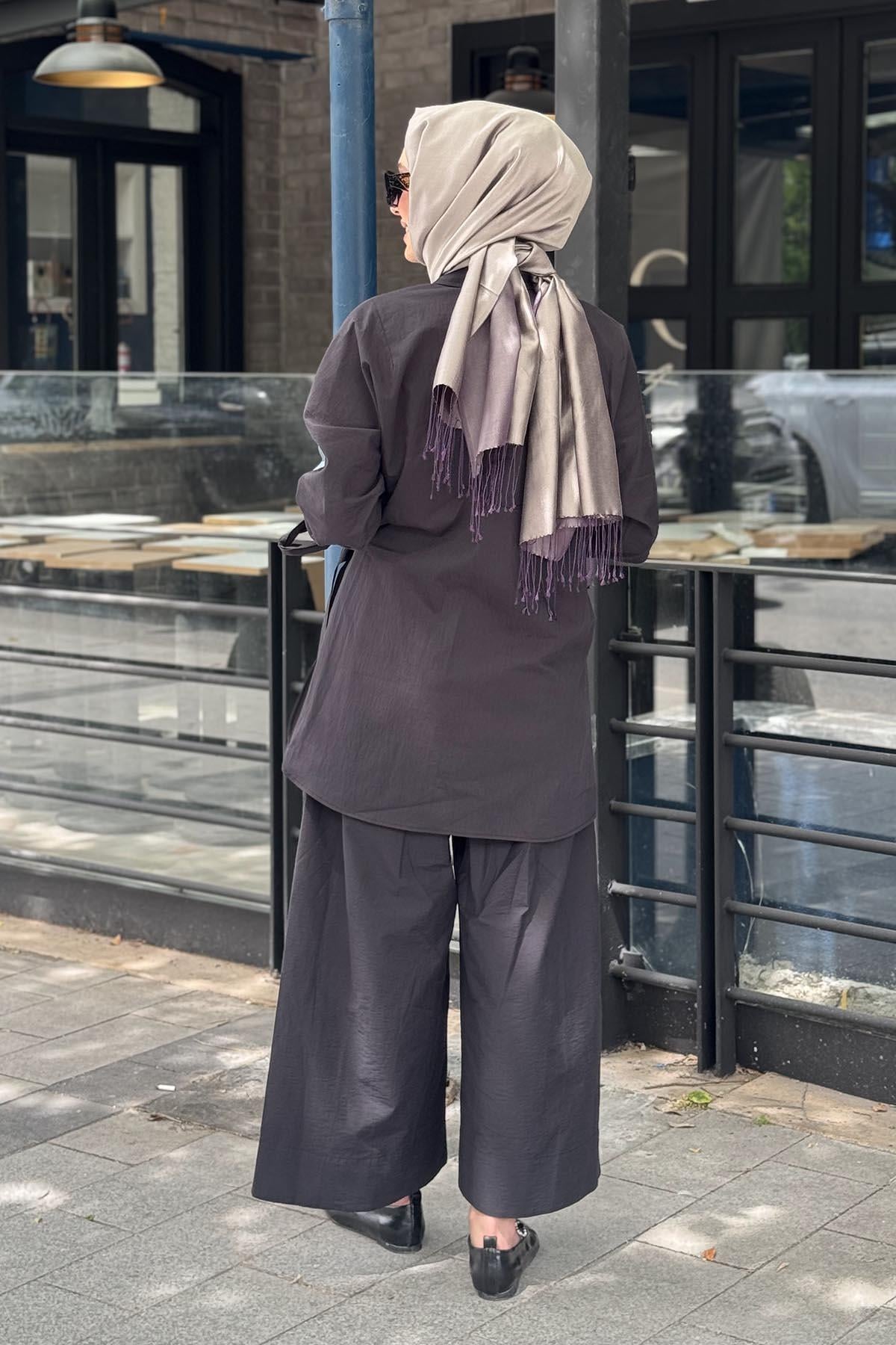 Cloche Pantolonlu Takım  CL25Y02CL376301 Siyah