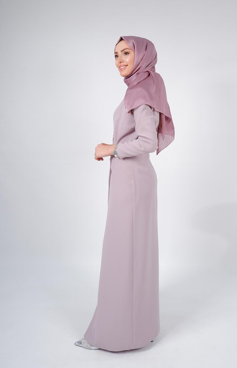DEMET İpek Abiye 20YD-5461 Gül Kurusu