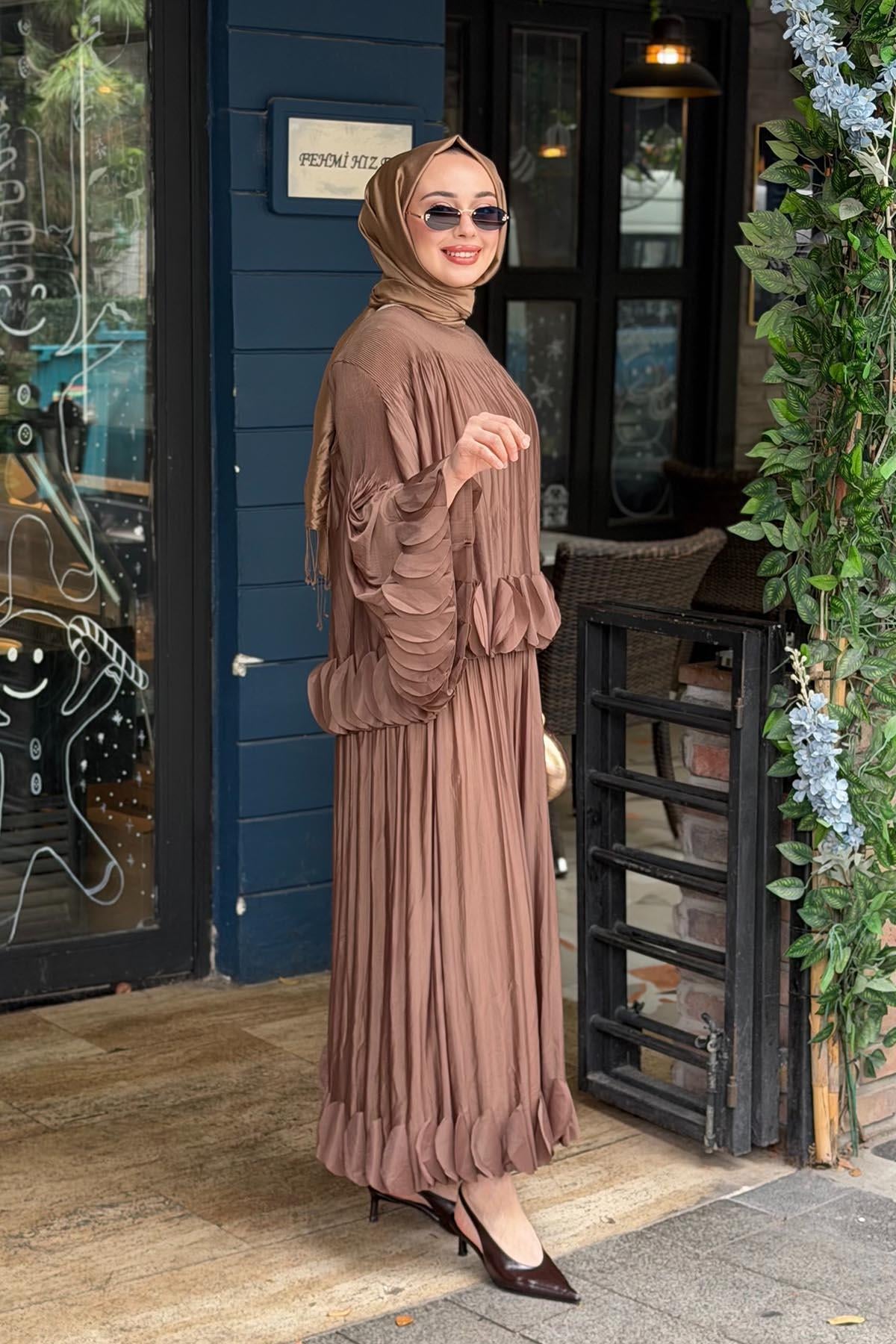 Ekshi Butik Etekli Takım EKS020 Camel
