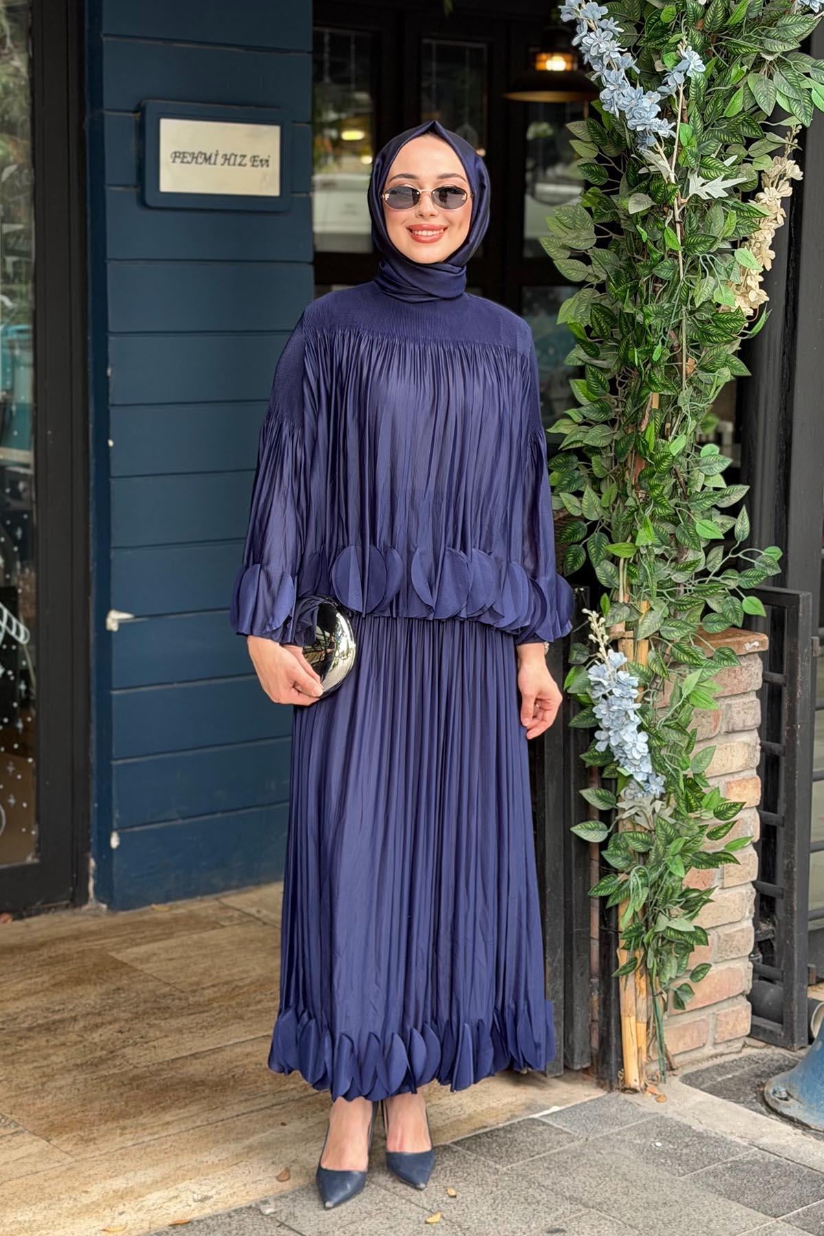 Ekshi Butik Etekli Takım EKS020 Lacivert