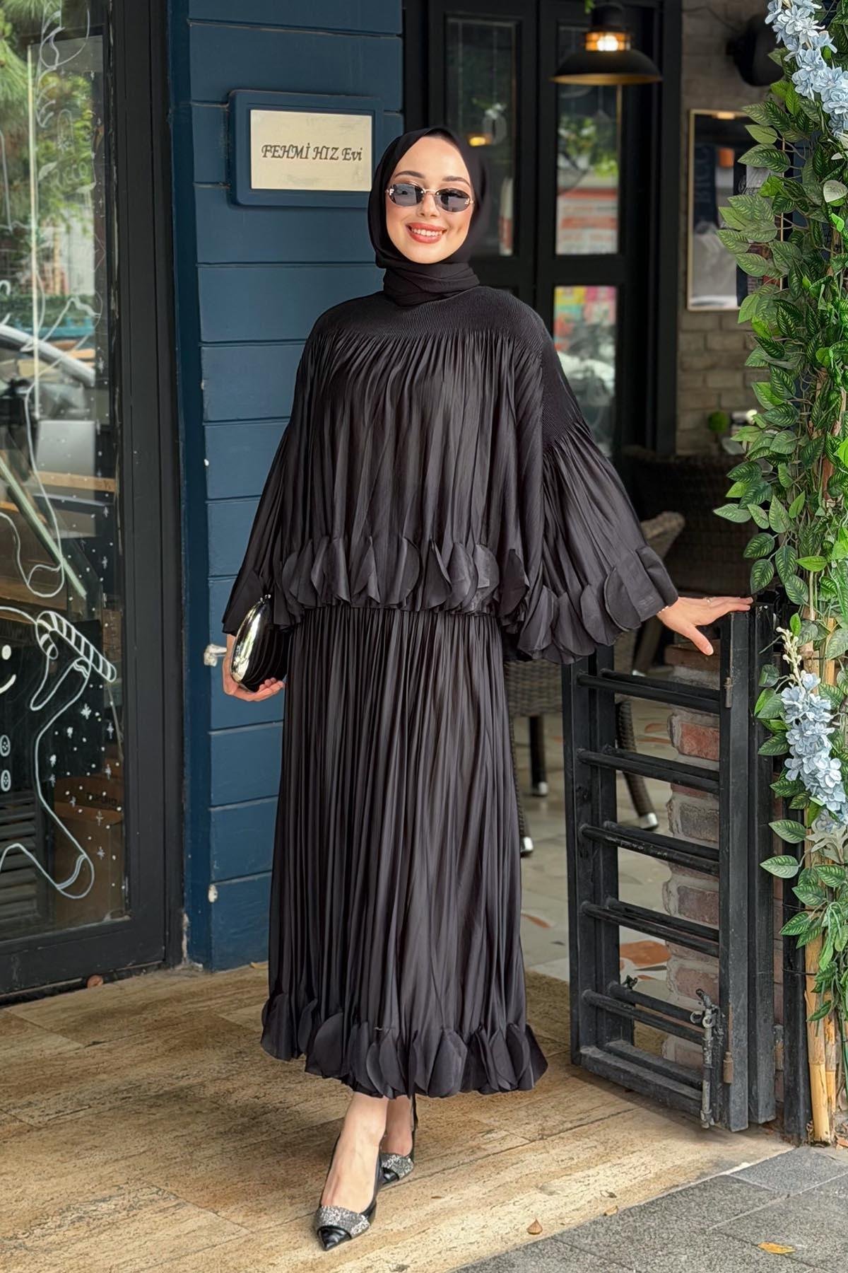 Ekshi Butik Etekli Takım EKS020 Siyah