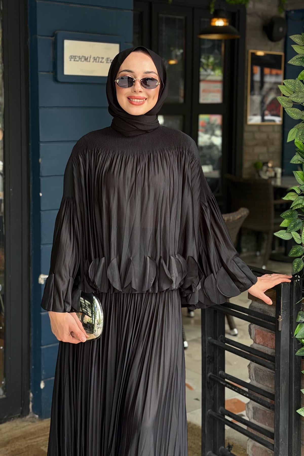 Ekshi Butik Etekli Takım EKS020 Siyah