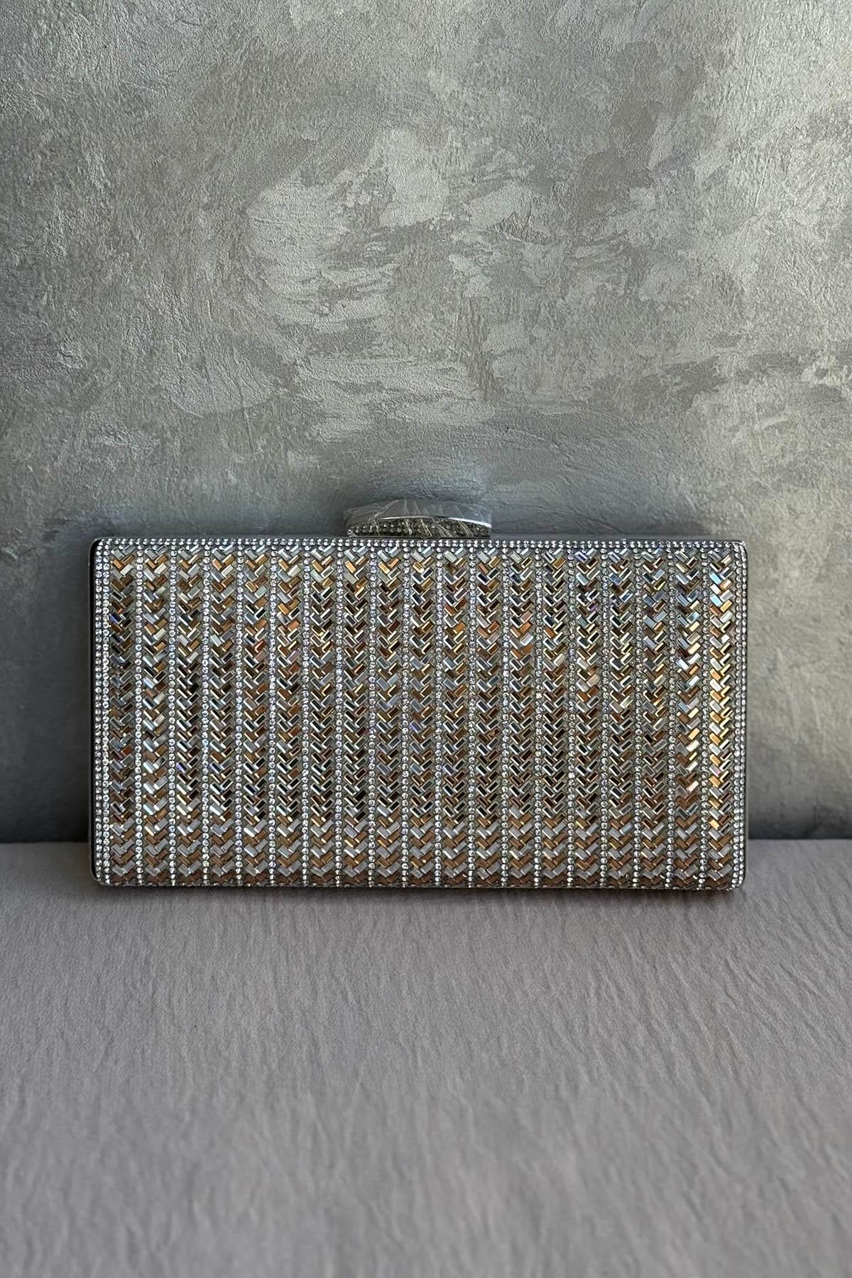 Ekshi Butik Mini Abiye Çanta 332 Altın