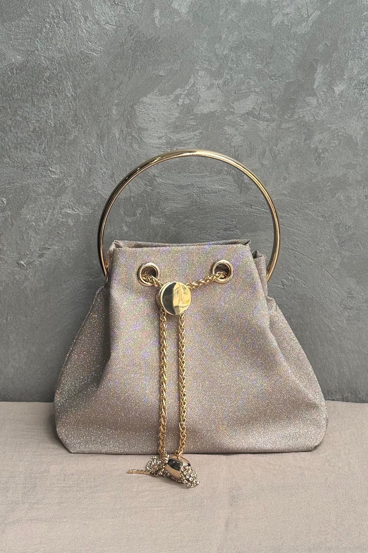 Ekshi Butik Mini Çanta 432 Gold