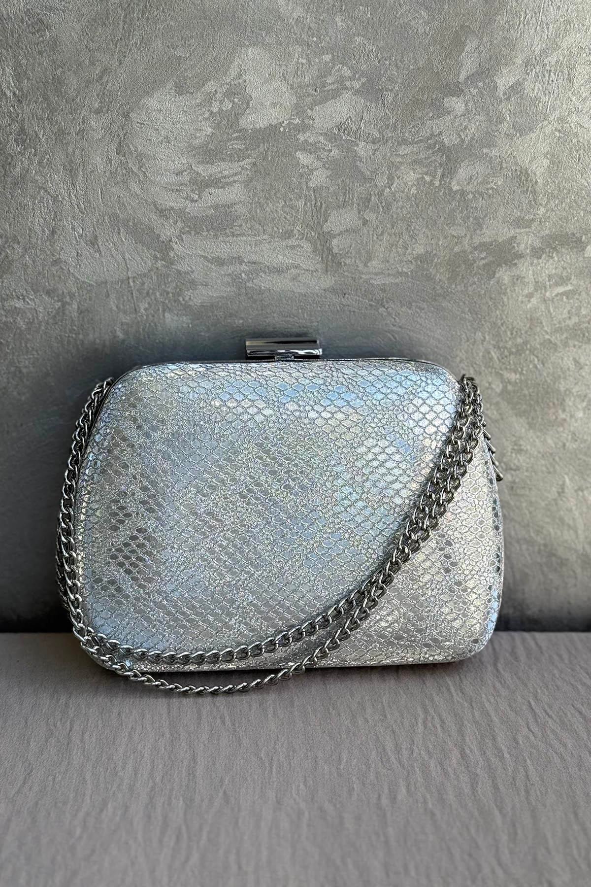 Ekshi Butik Mini Çanta 742 Gümüş