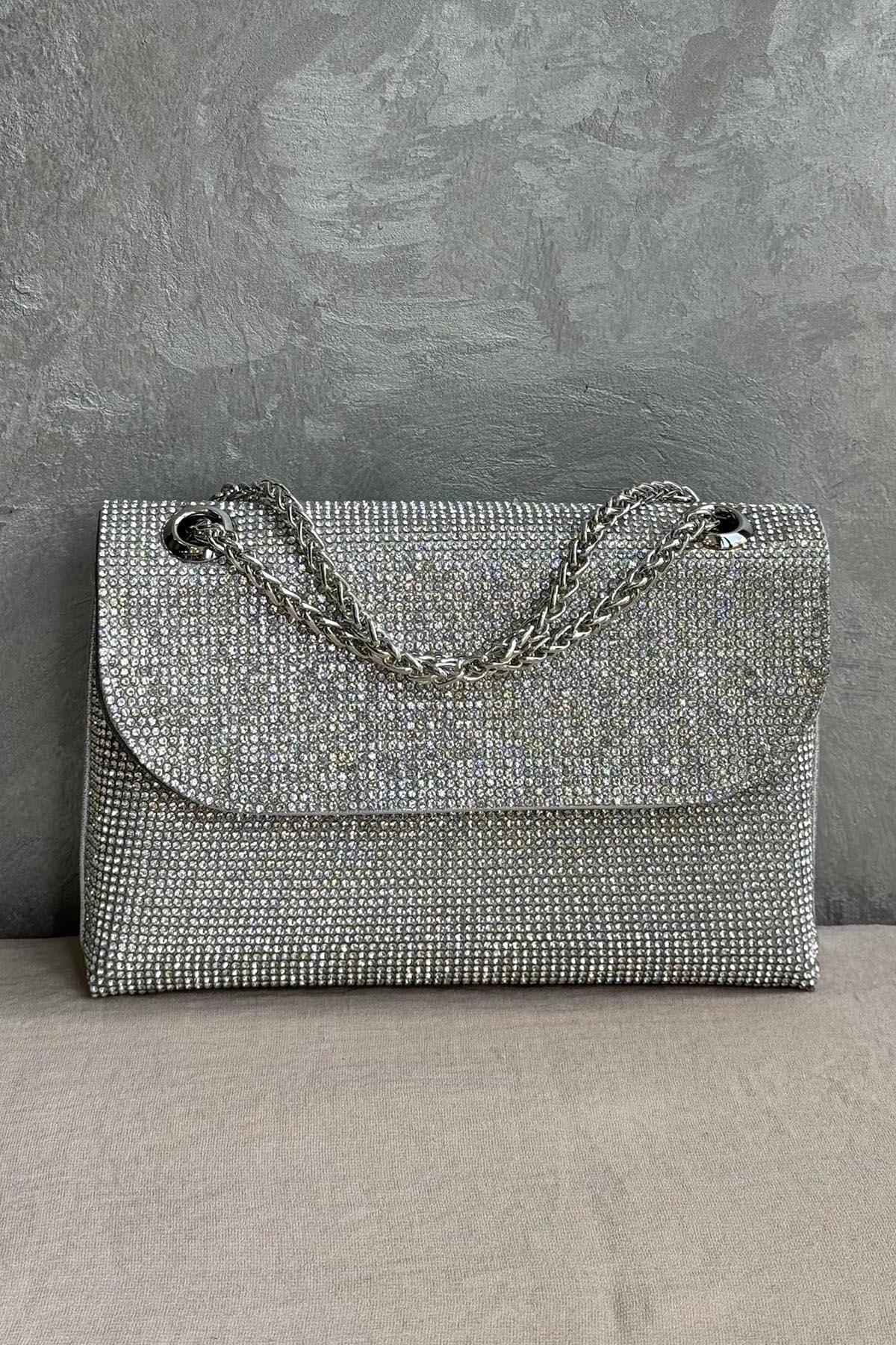 Ekshi Butik Mini Çanta 934 Gümüş