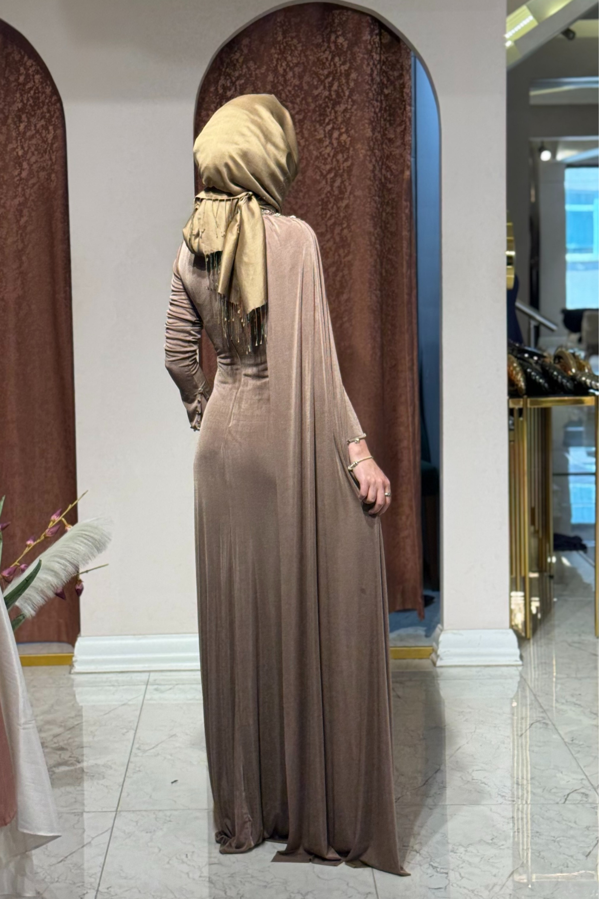 FASHION NIGHT Abiye 5820 Sütlü Kahve