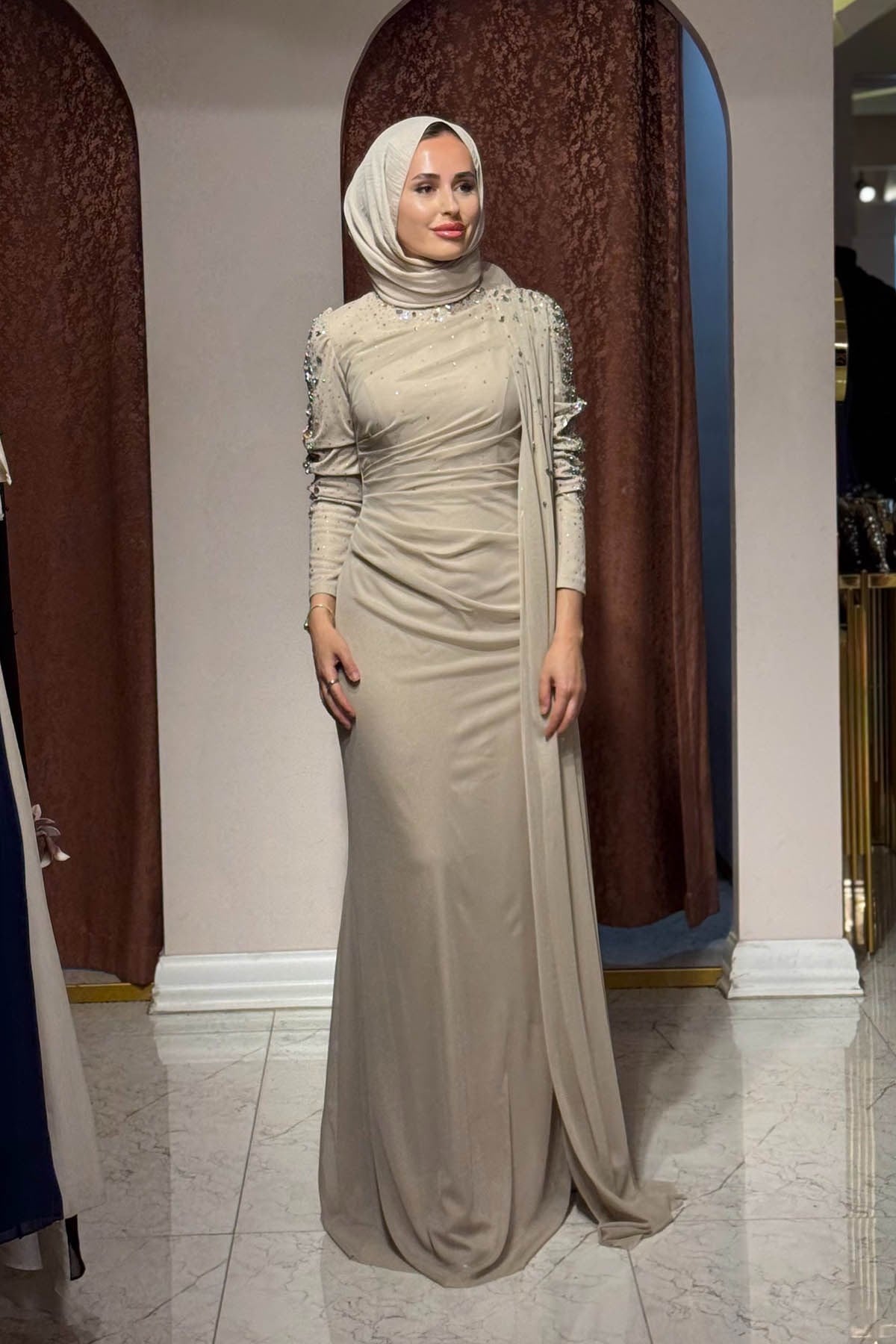 FASHION NIGHT Abiye 6220 Bej