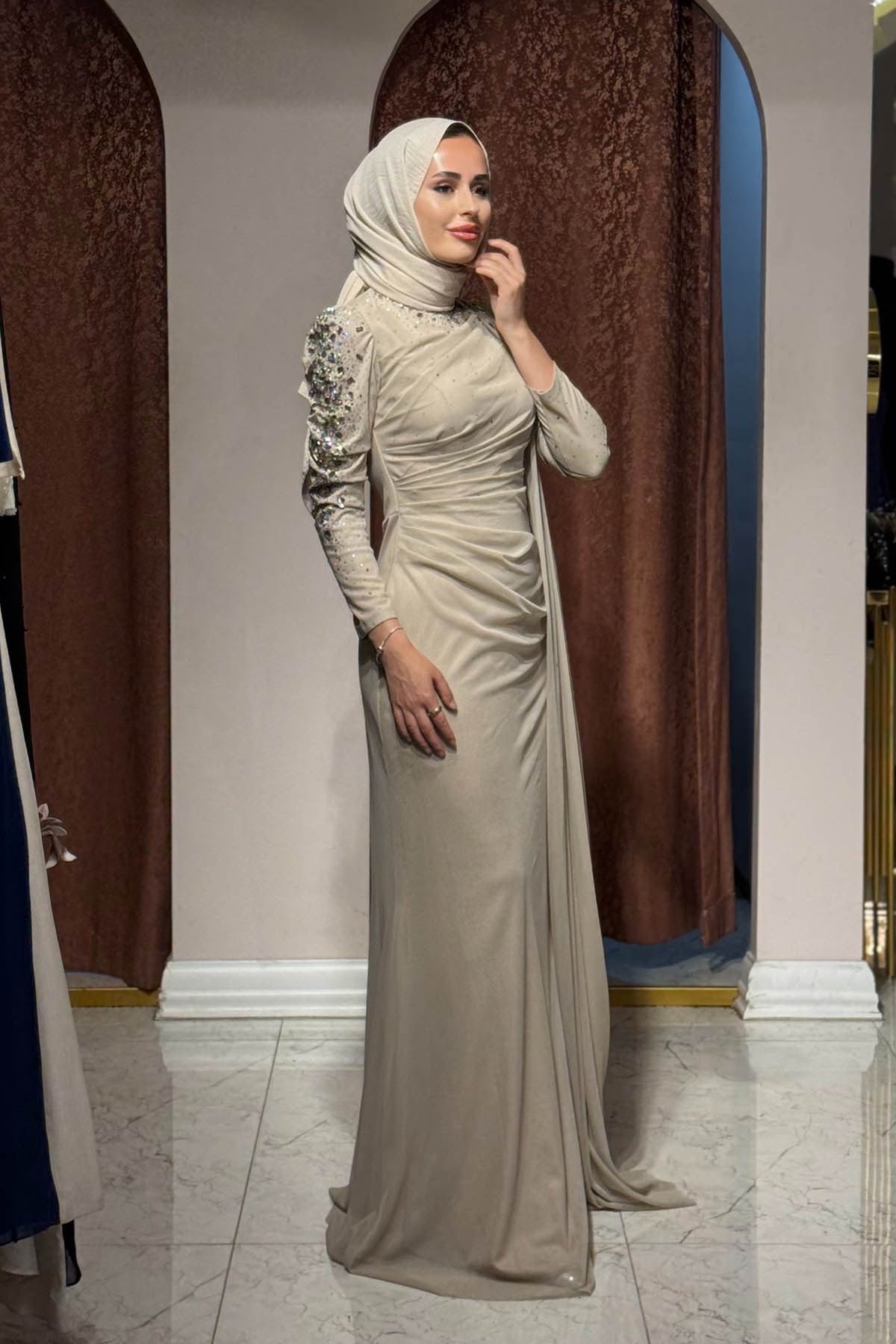 FASHION NIGHT Abiye 6220 Bej