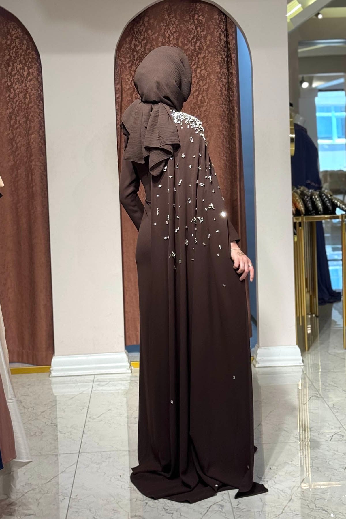 FASHION NIGHT Abiye 6870 Kahve