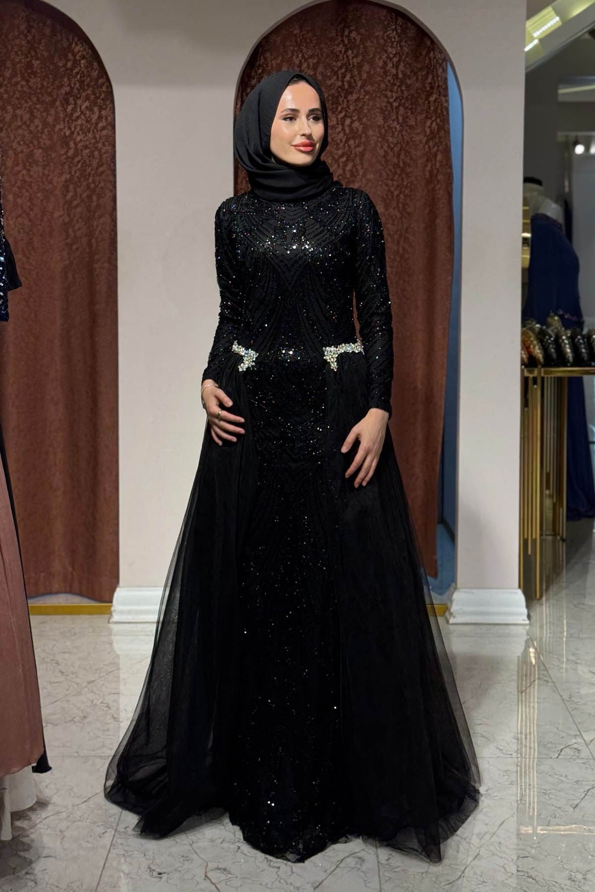 FASHION NIGHT Abiye 7540 Siyah
