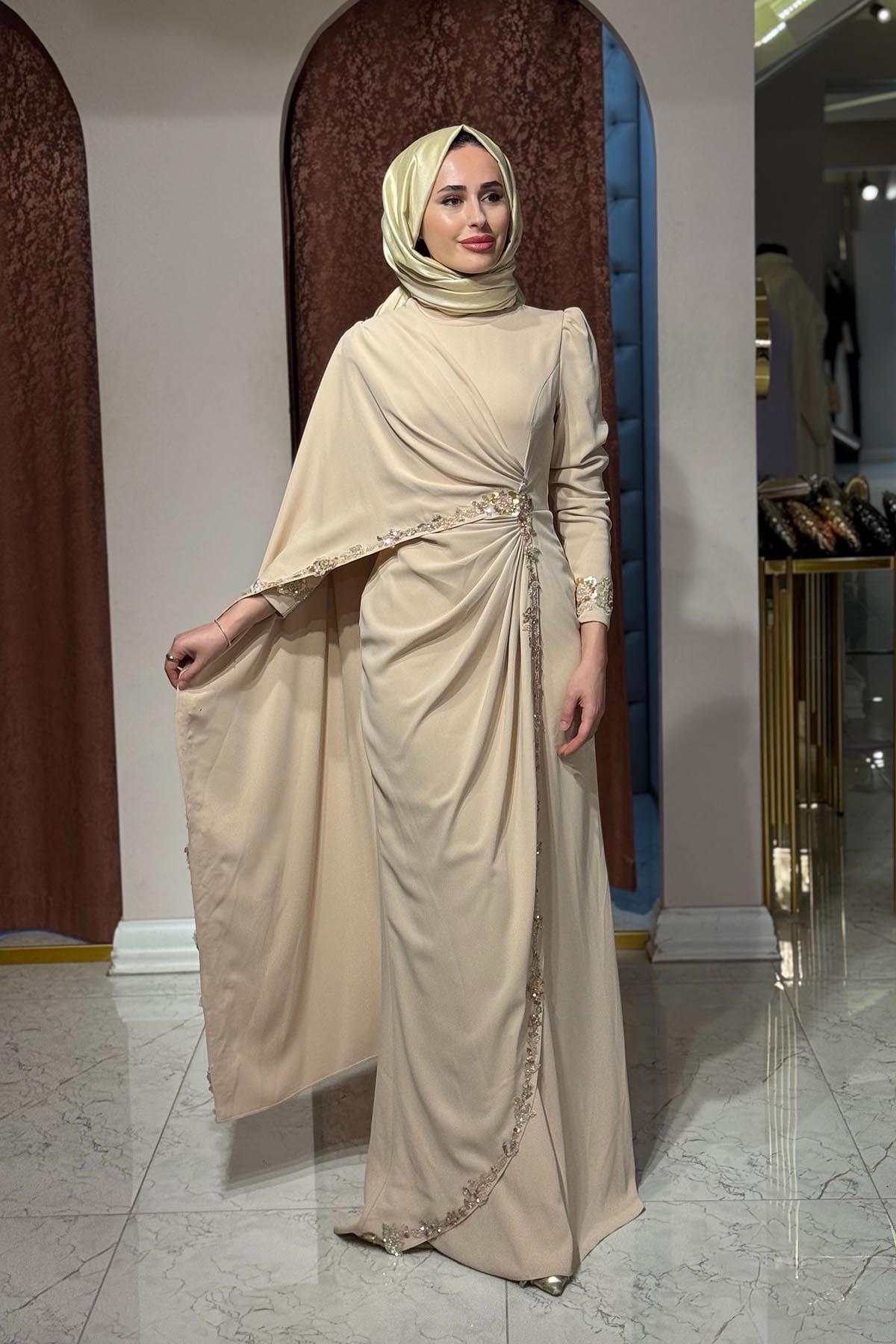 FERİHA SARIOĞLU Asena Abiye FRHASN Bej