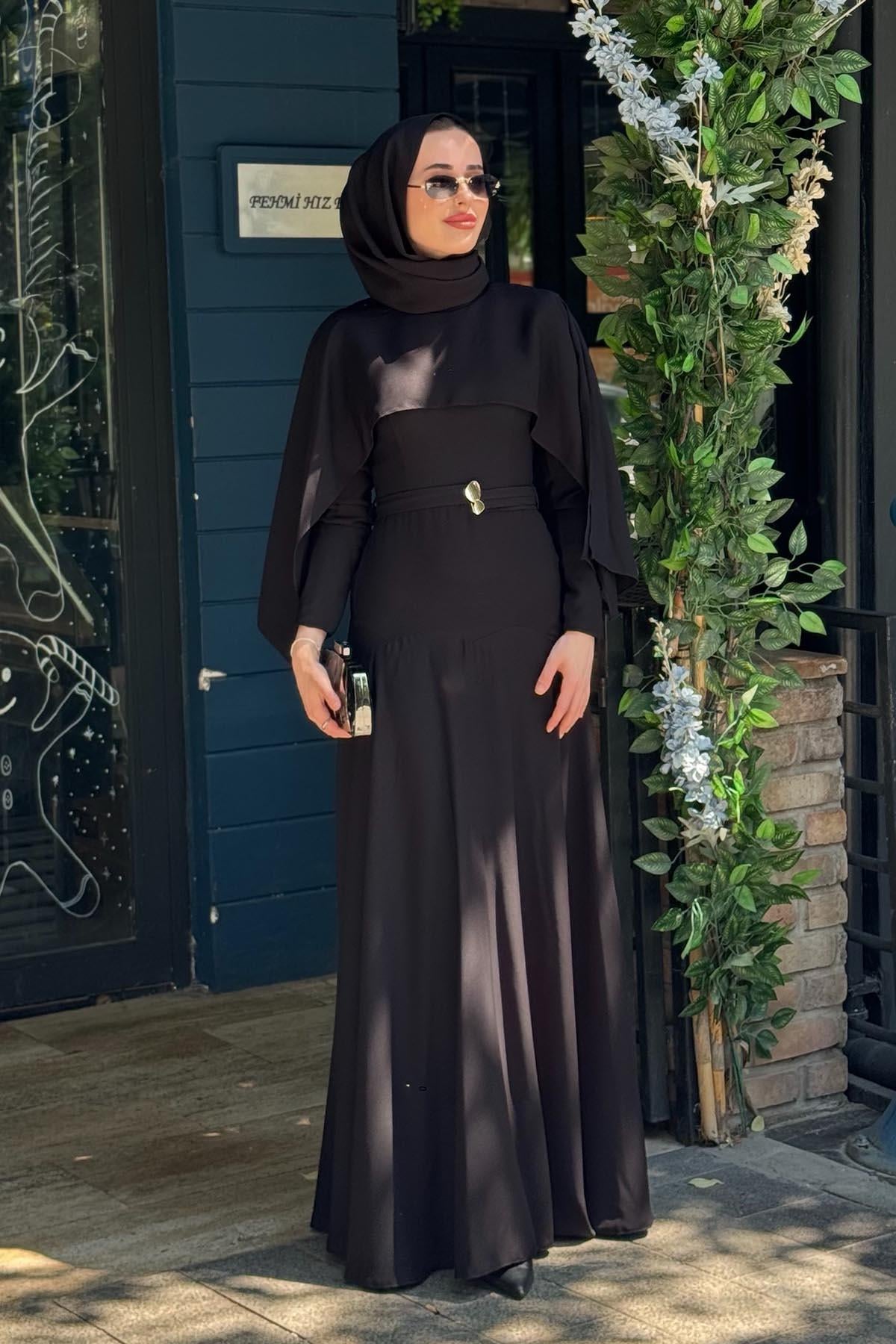 FERİHA SARIOĞLU Asude Elbise FRHASD Siyah