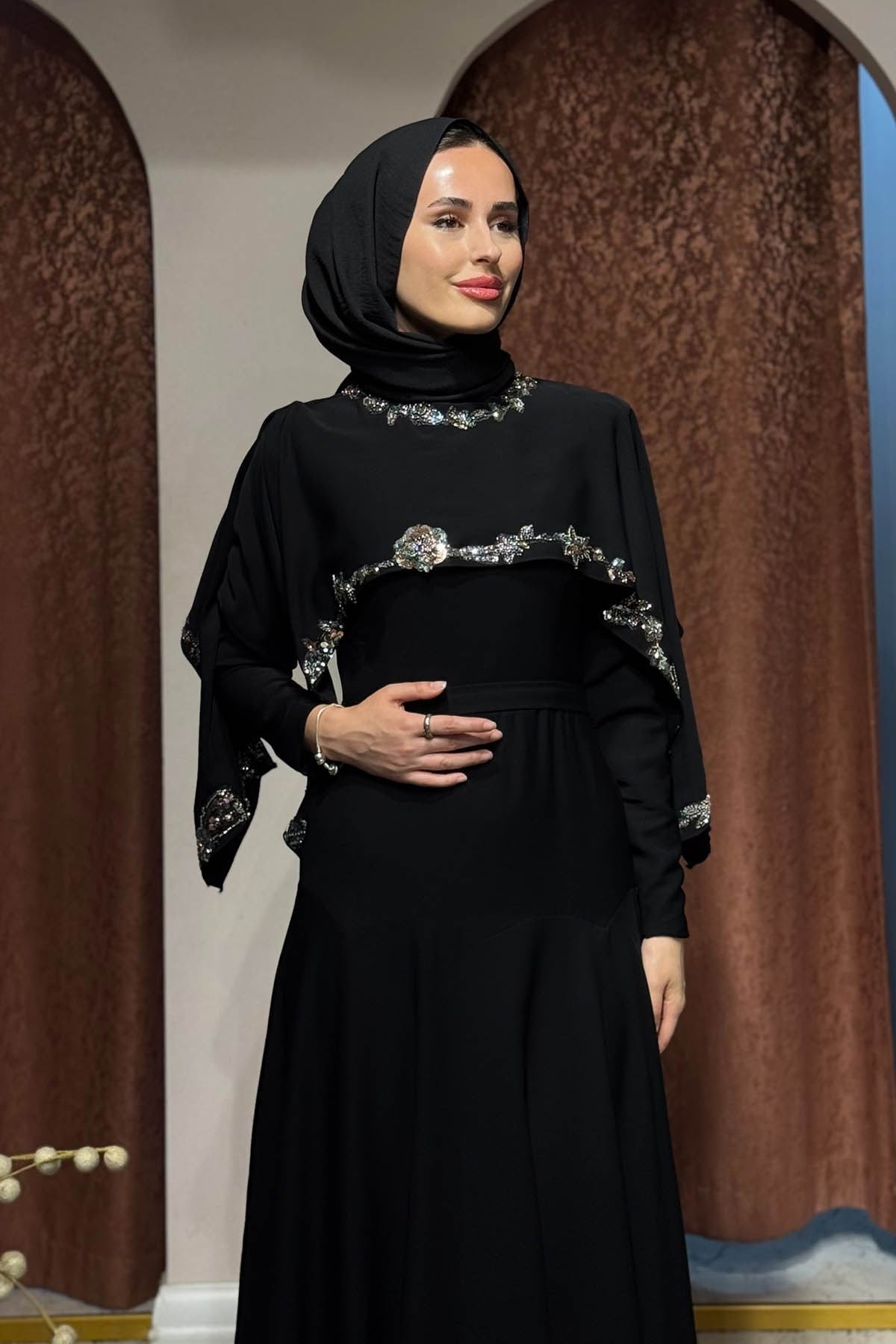 FERİHA SARIOĞLU Asude Elbise FRHASD Siyah