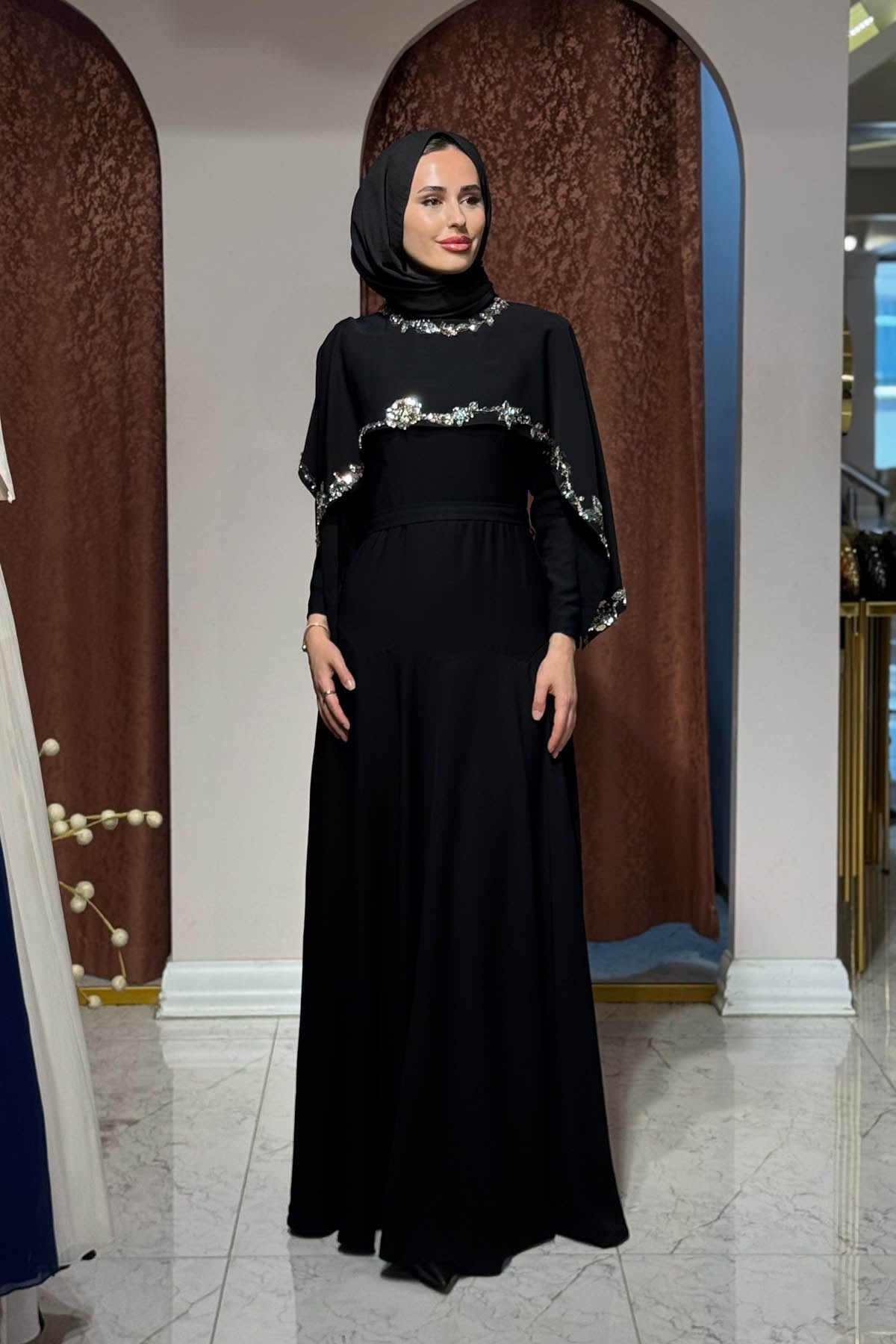 FERİHA SARIOĞLU Asude Elbise FRHASD Siyah