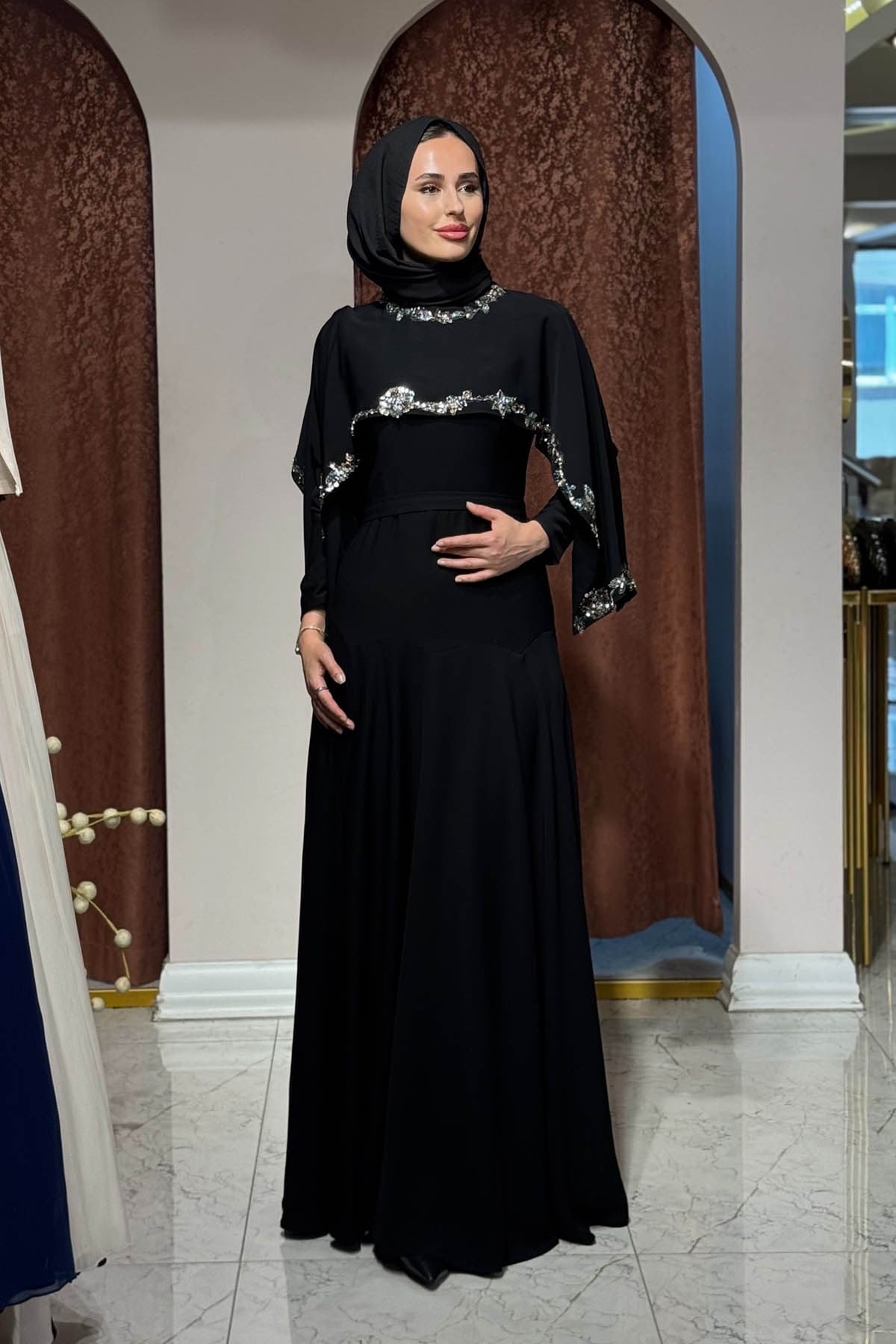 FERİHA SARIOĞLU Asude Elbise FRHASD Siyah