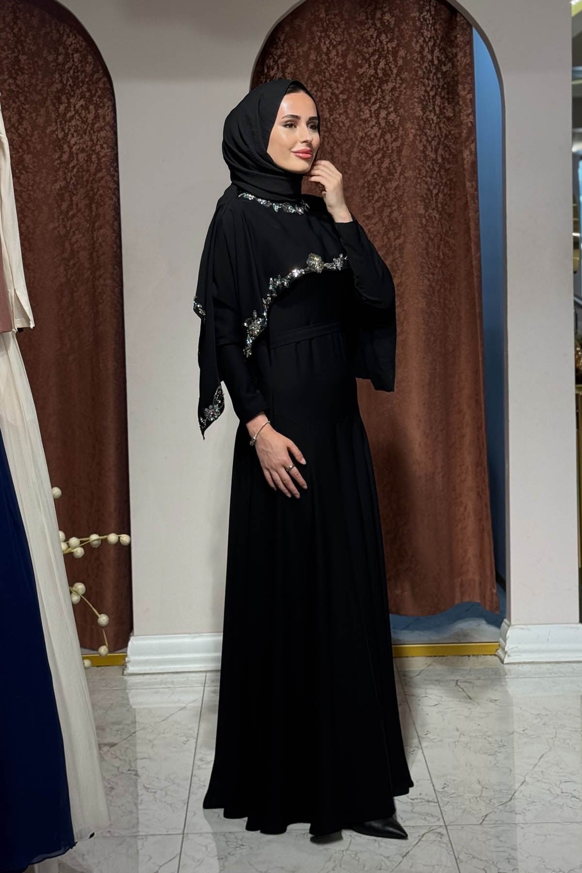 FERİHA SARIOĞLU Asude Elbise FRHASD Siyah