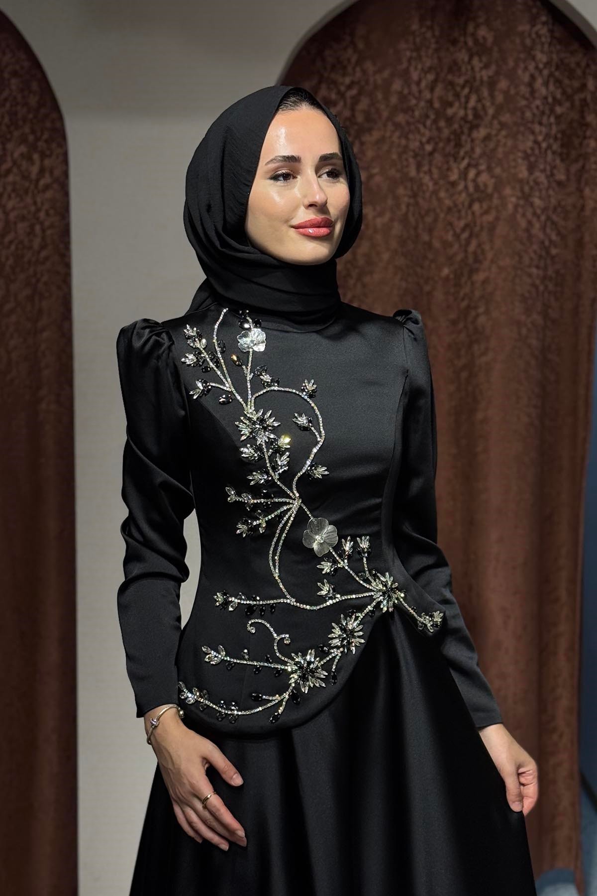 FERİHA SARIOĞLU Cemre Abiye FRHCMR Siyah