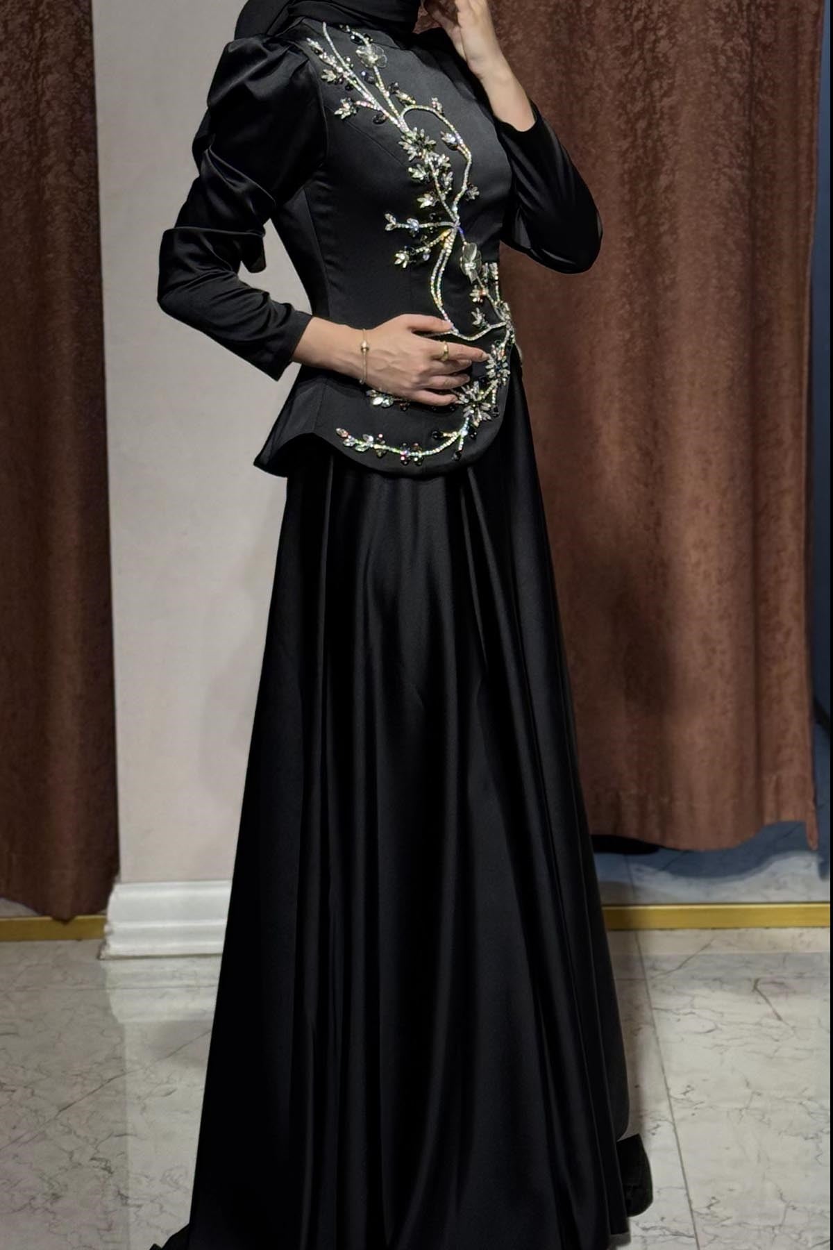 FERİHA SARIOĞLU Cemre Abiye FRHCMR Siyah