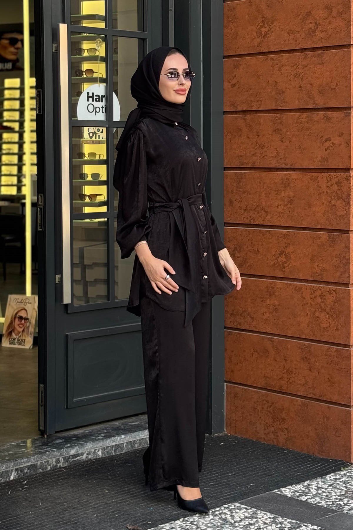 FERİHA SARIOĞLU Ekin Pantolonlu Takım FRHEKN Siyah