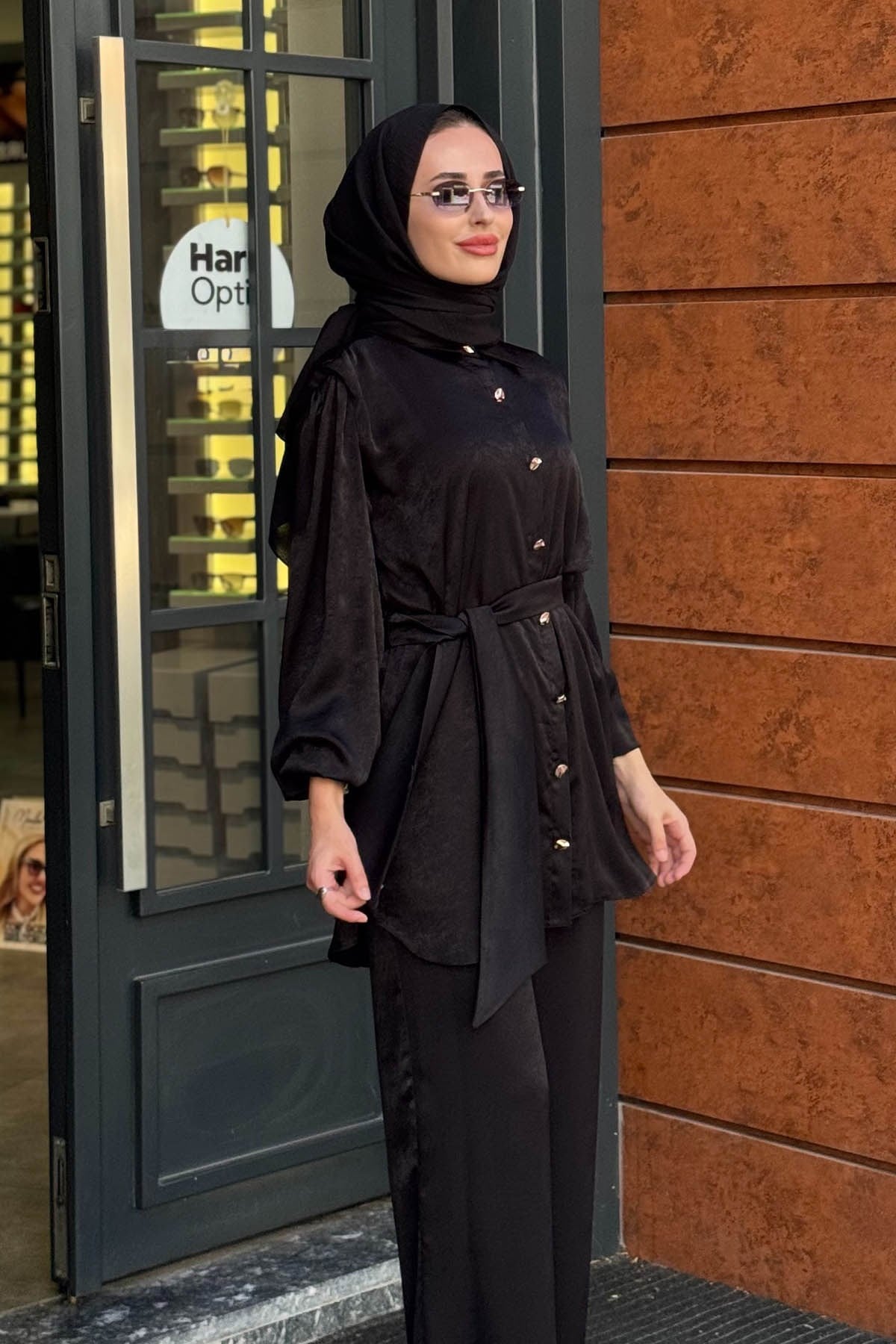 FERİHA SARIOĞLU Ekin Pantolonlu Takım FRHEKN Siyah