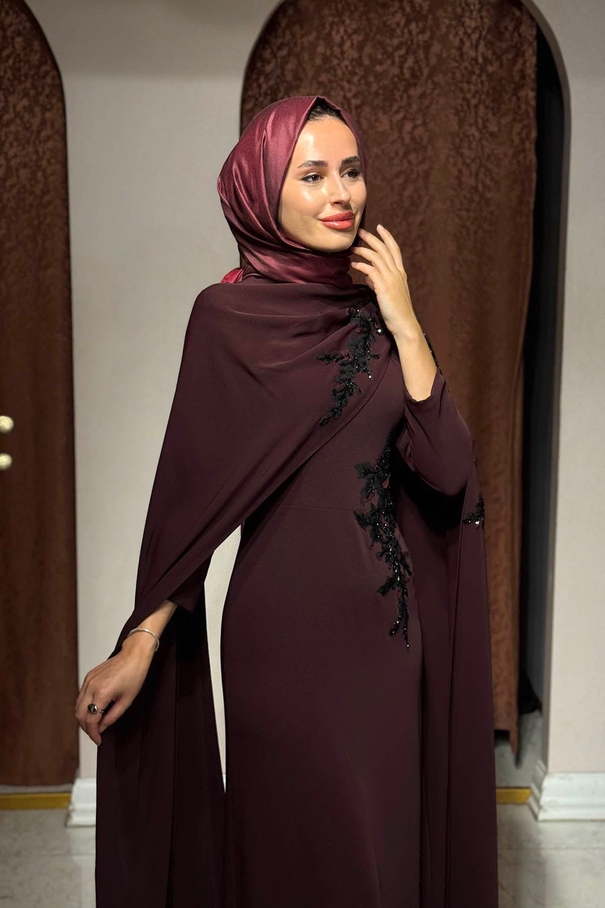 FERİHA SARIOĞLU Esma Abiye FRHAESM Bordo