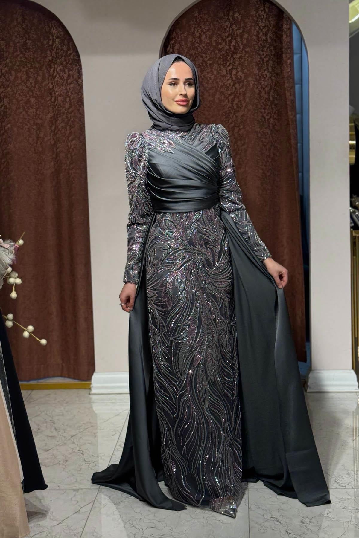 FERİHA SARIOĞLU Mavera Abiye FRHMVR Gri