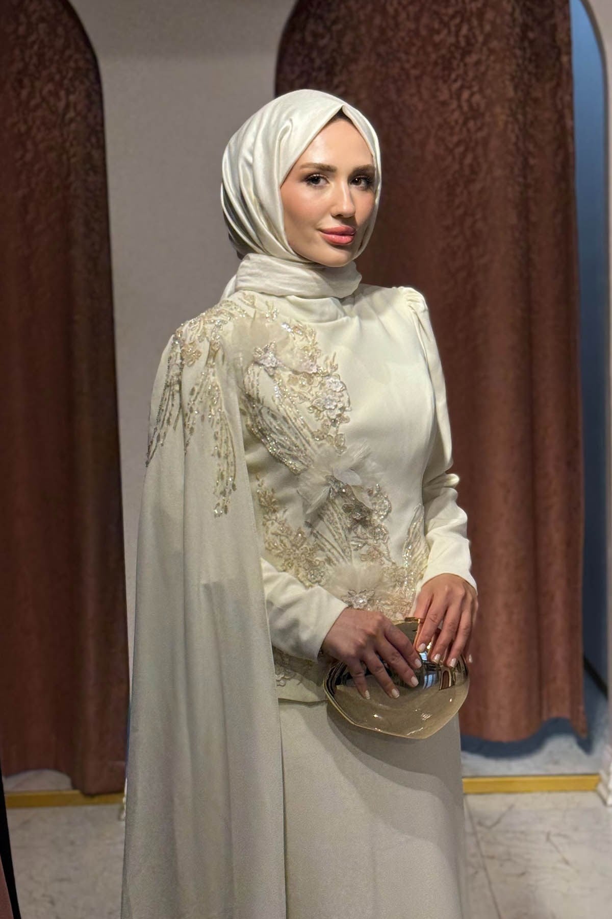 FERİHA SARIOĞLU Rüya Abiye FRHRY Vanilya
