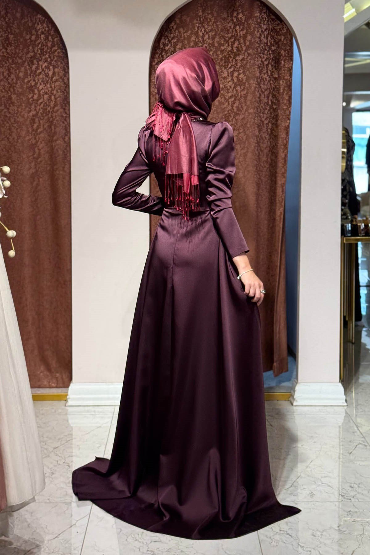 FERİHA SARIOĞLU Şule Abiye FRHSL Bordo