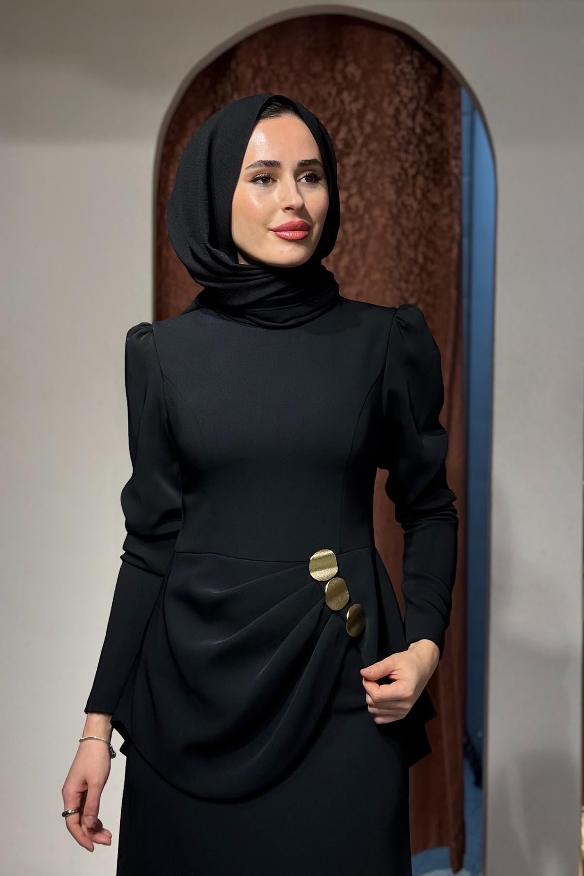FERİHA SARIOĞLU Ümran Abiye FRHMRN Siyah