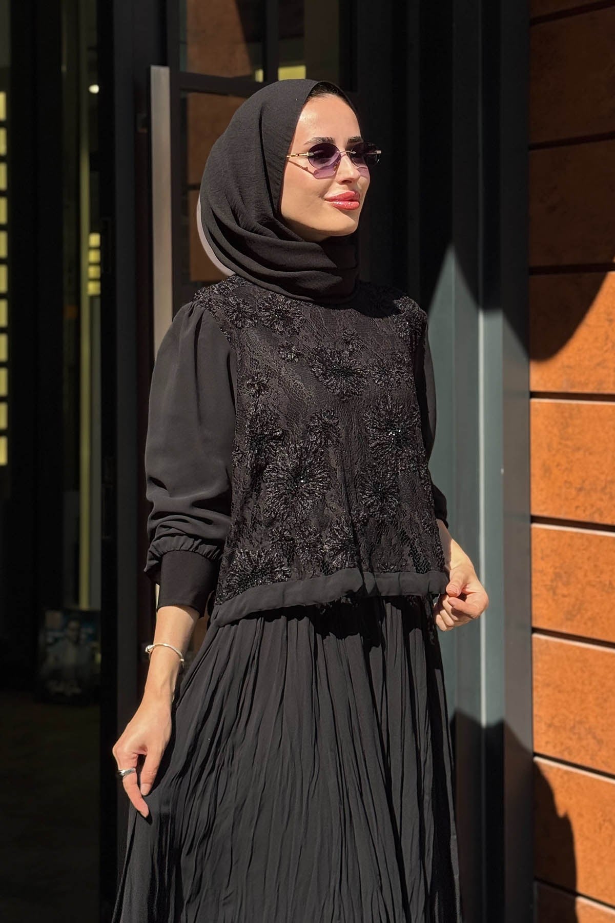 FUAT GÜRŞEN Elbise 26K-6105 Siyah
