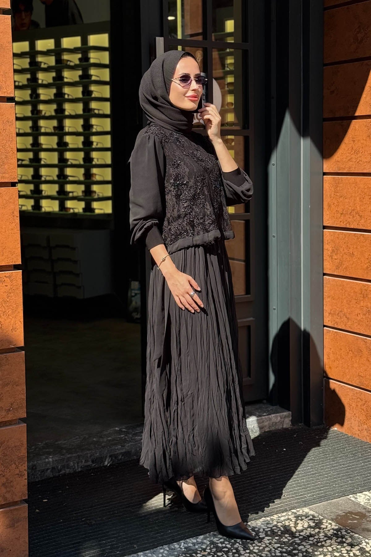 FUAT GÜRŞEN Elbise 26K-6105 Siyah
