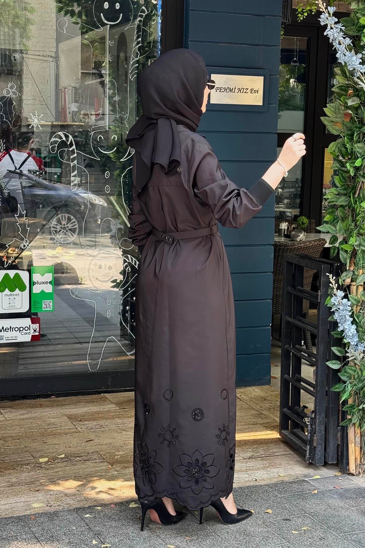 FUAT GÜRŞEN Elbise 26Y-5637 Siyah