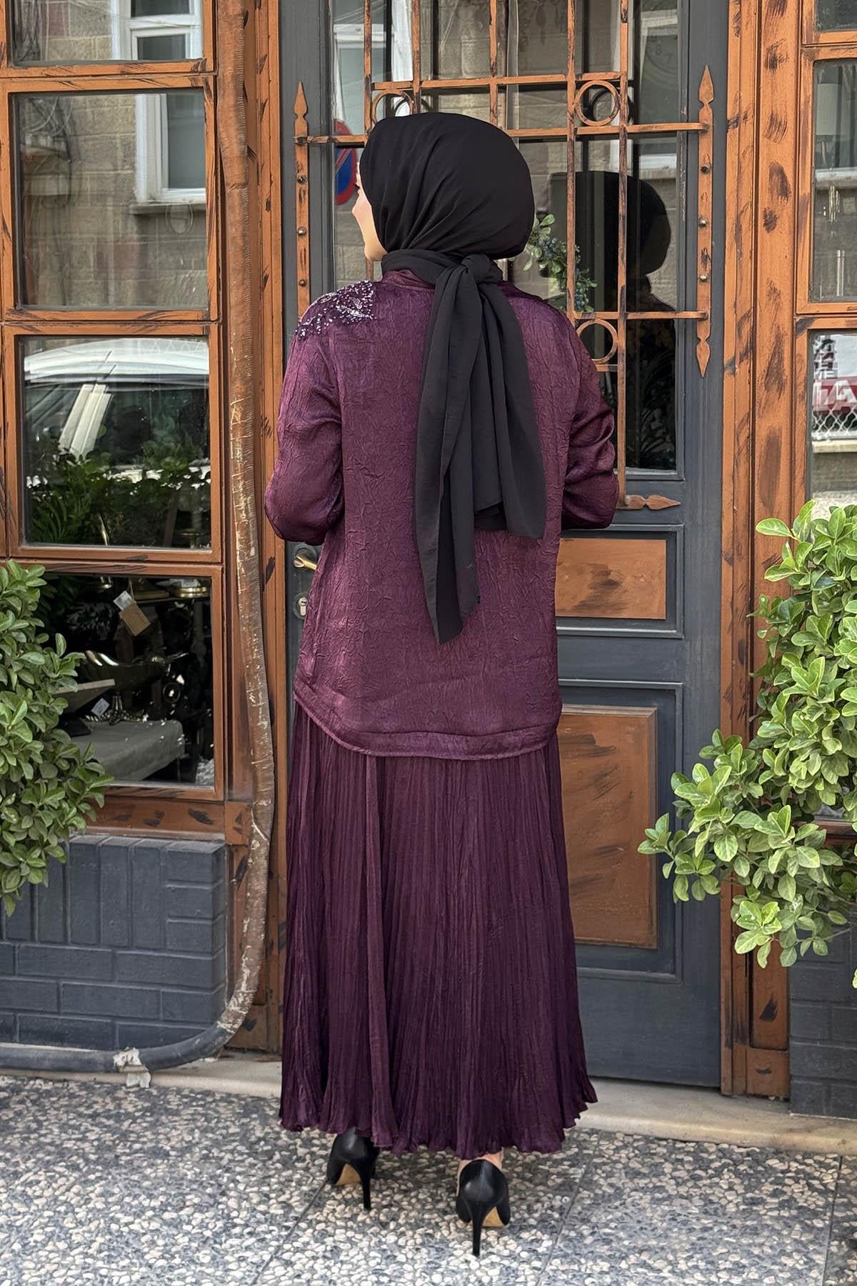 FUAT GÜRŞEN Etekli Takım 25K-4700 Mürdüm