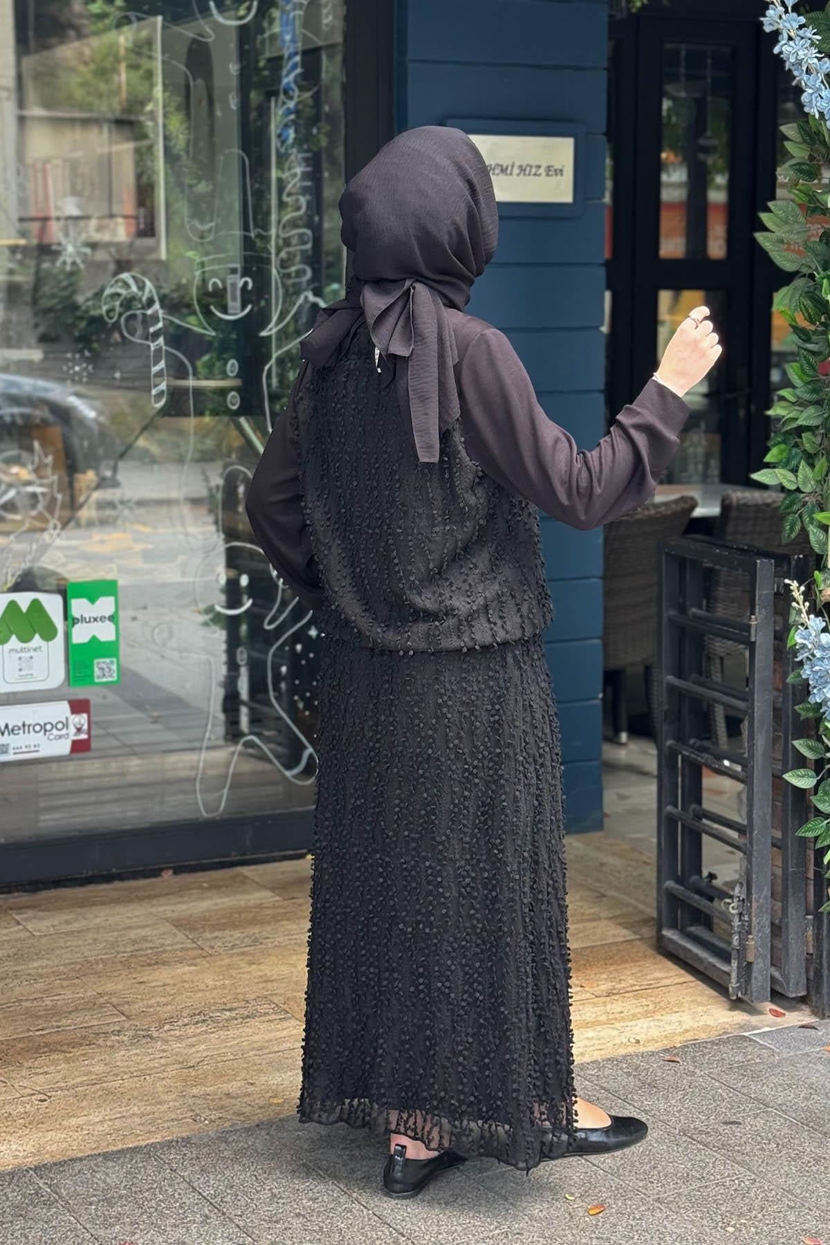 FUAT GÜRŞEN Etekli Takım 26Y-5351 Siyah