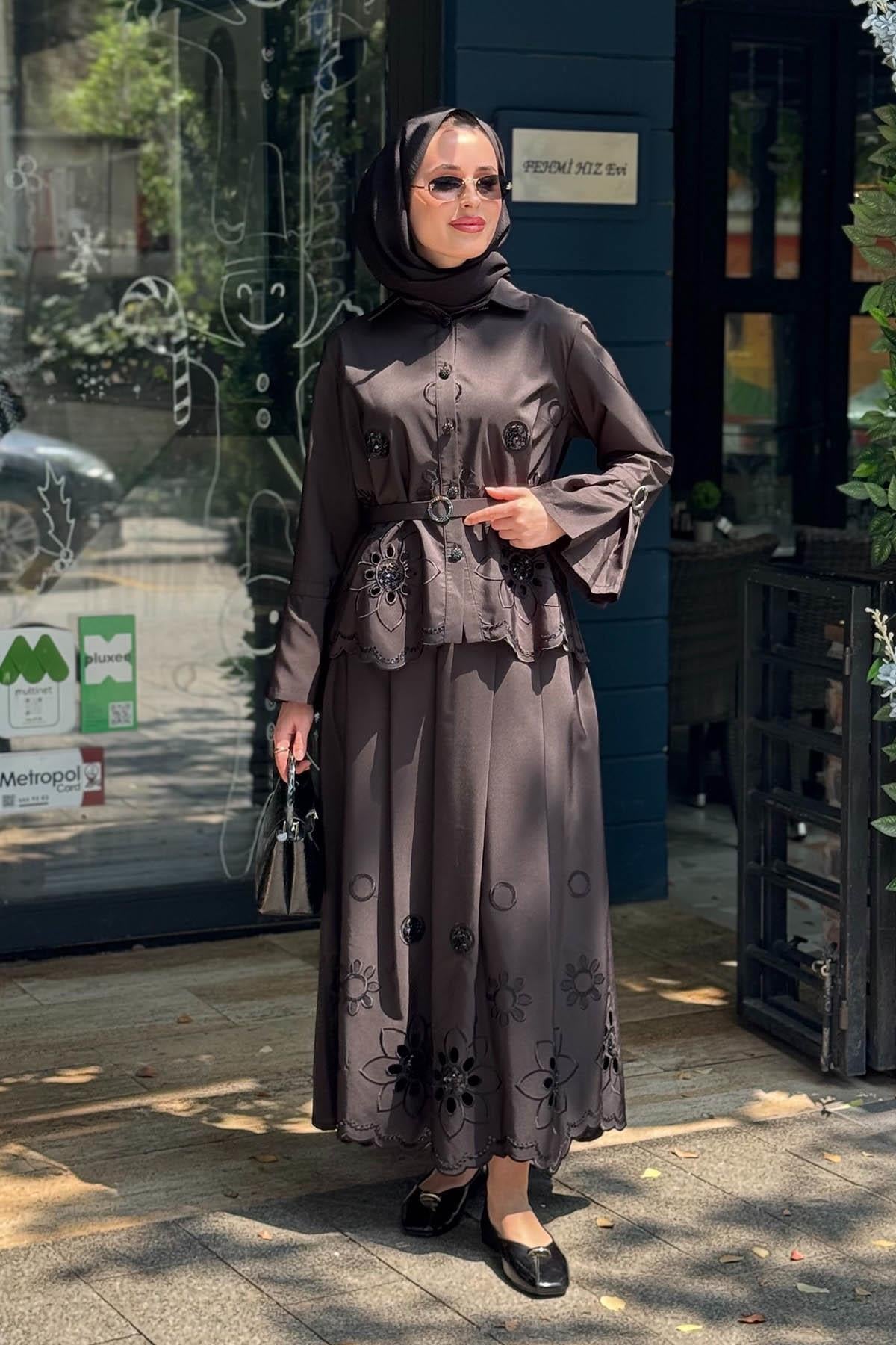 FUAT GÜRŞEN Etekli Takım 26Y-5641 Siyah