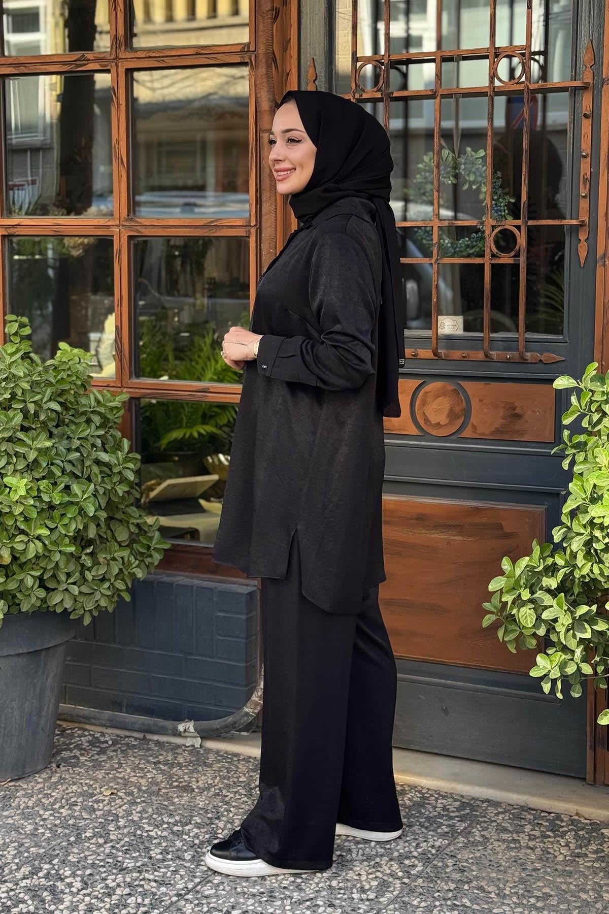 FUAT GÜRŞEN Pantolonlu Takım 25K-4321 Siyah