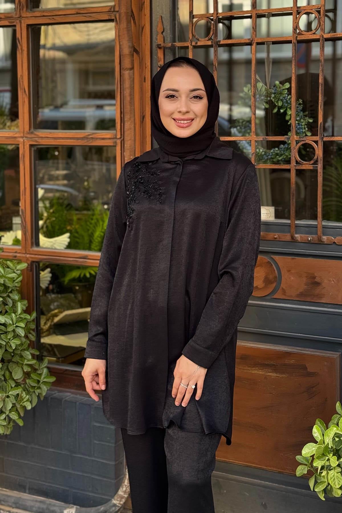 FUAT GÜRŞEN Pantolonlu Takım 25K-4321 Siyah