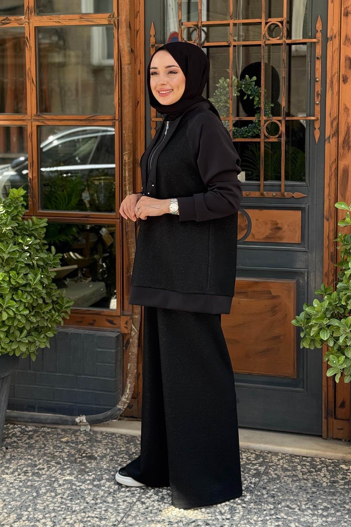 FUAT GÜRŞEN Pantolonlu Takım 25K-4323 Siyah