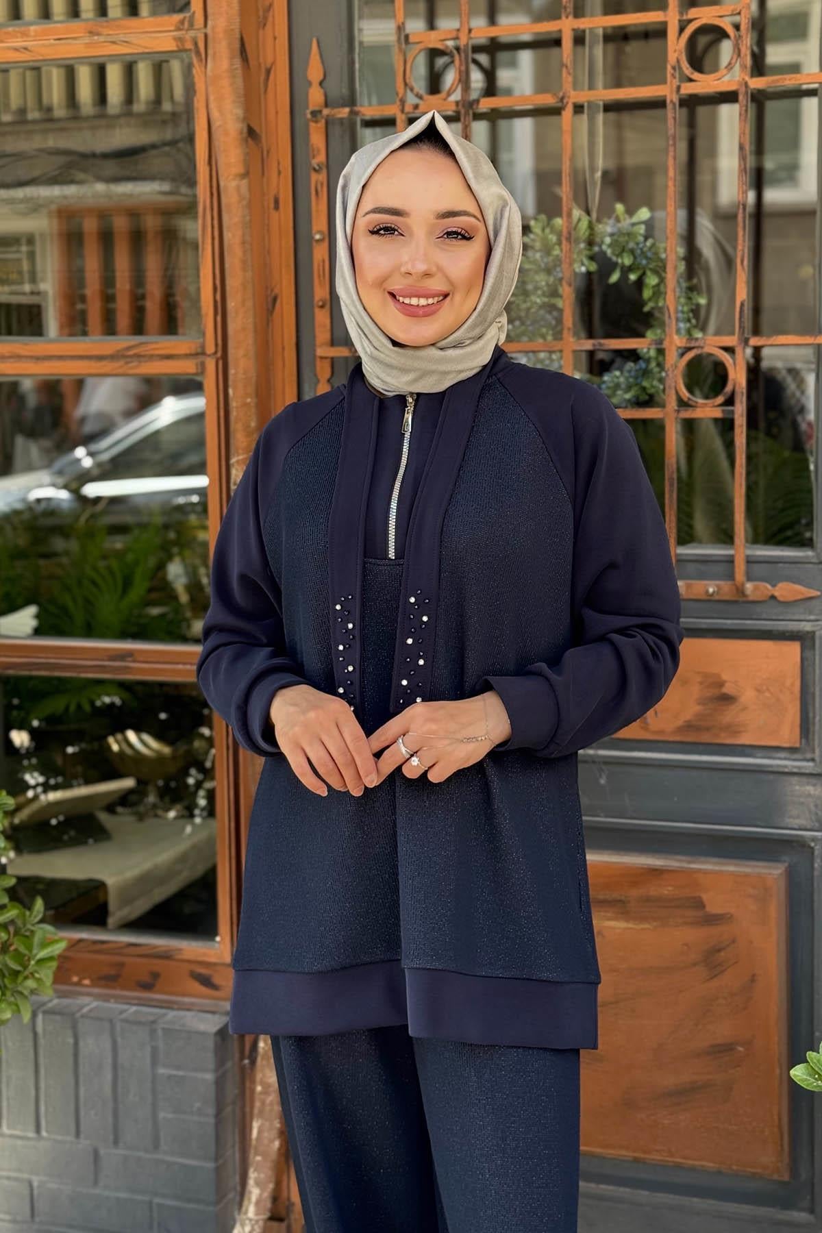 FUAT GÜRŞEN Pantolonlu Takım 25K-4323 Lacivert