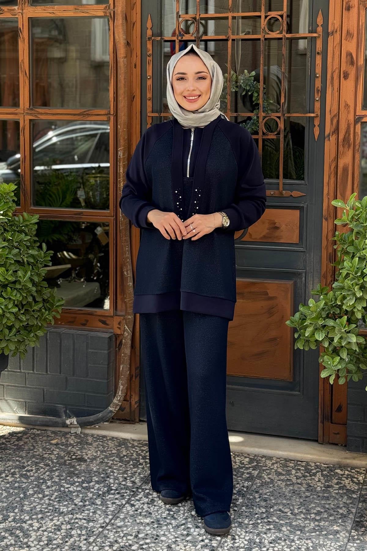 FUAT GÜRŞEN Pantolonlu Takım 25K-4323 Lacivert