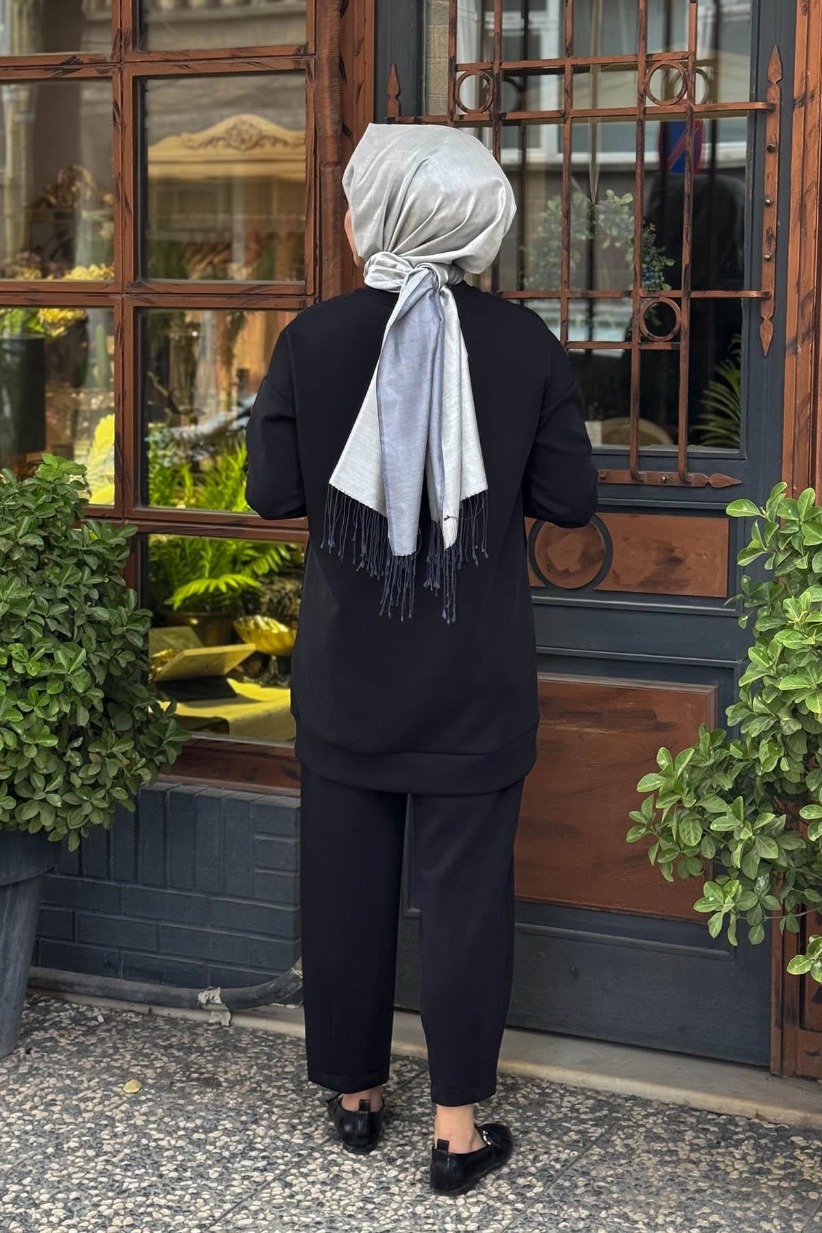 FUAT GÜRŞEN Pantolonlu Takım 25K-4337 Siyah